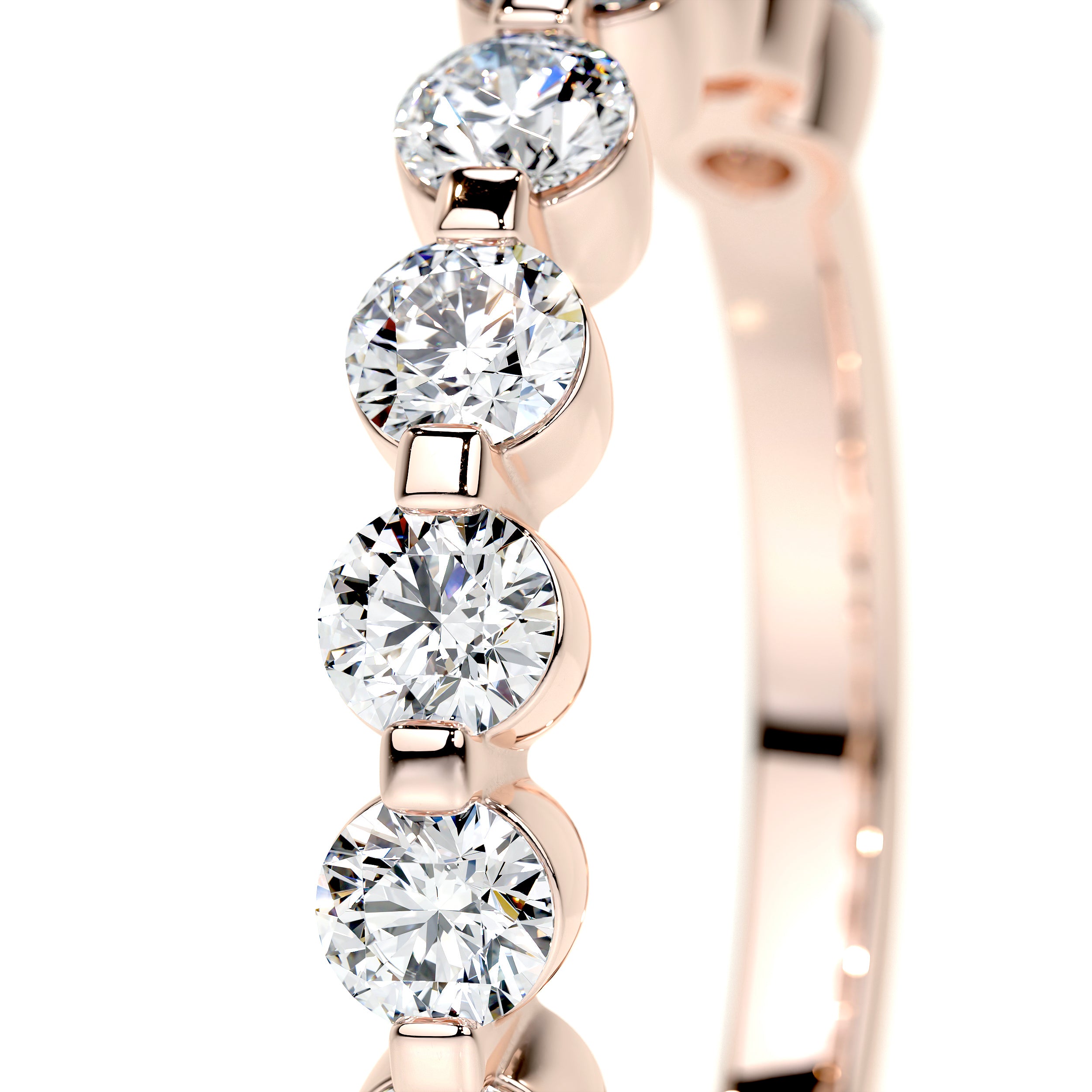 Josie Lab Grown Half-Eternity Wedding Ring (1 Carat) -14K Rose Gold