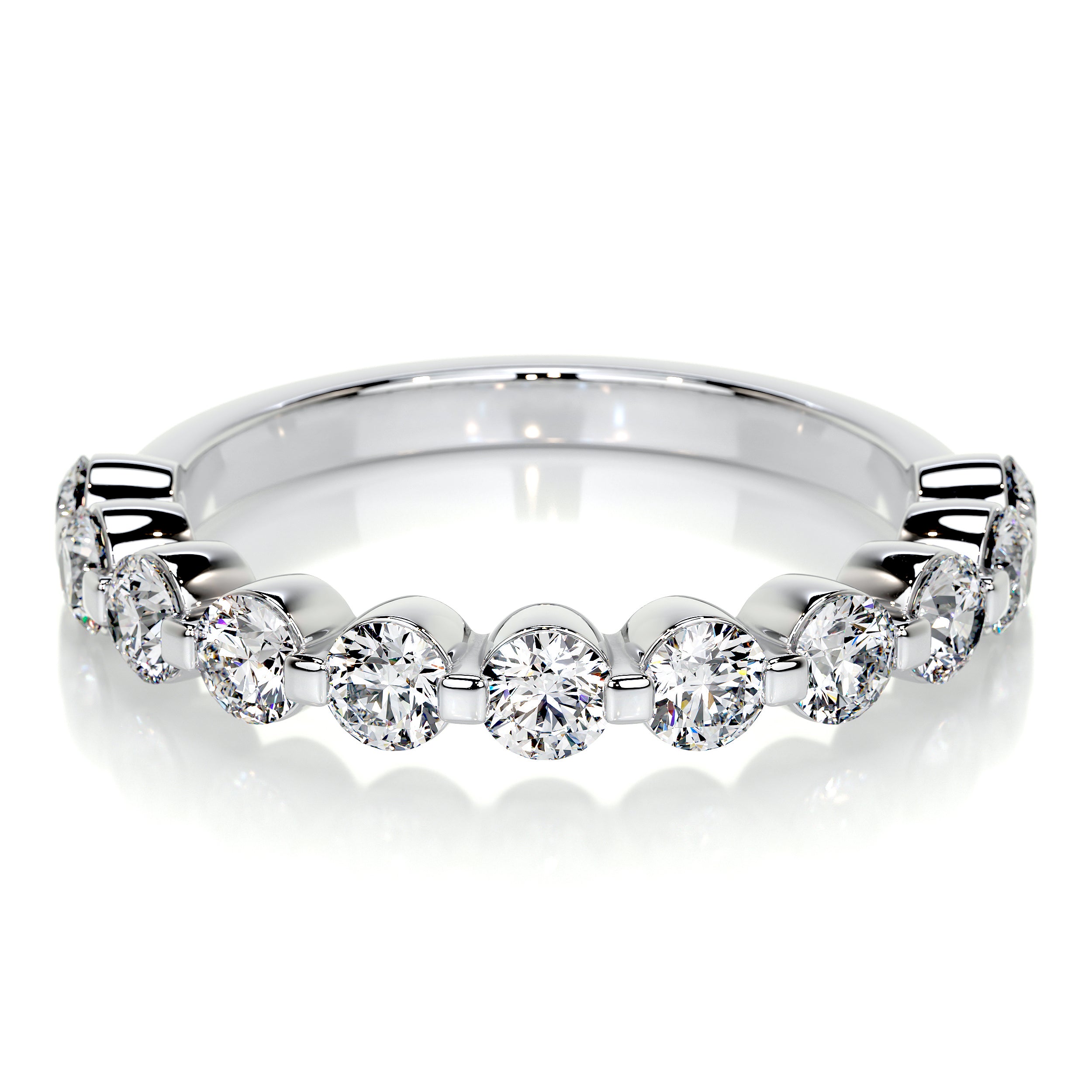 Josie Lab Grown Half-Eternity Wedding Ring (1 Carat) -14K White Gold