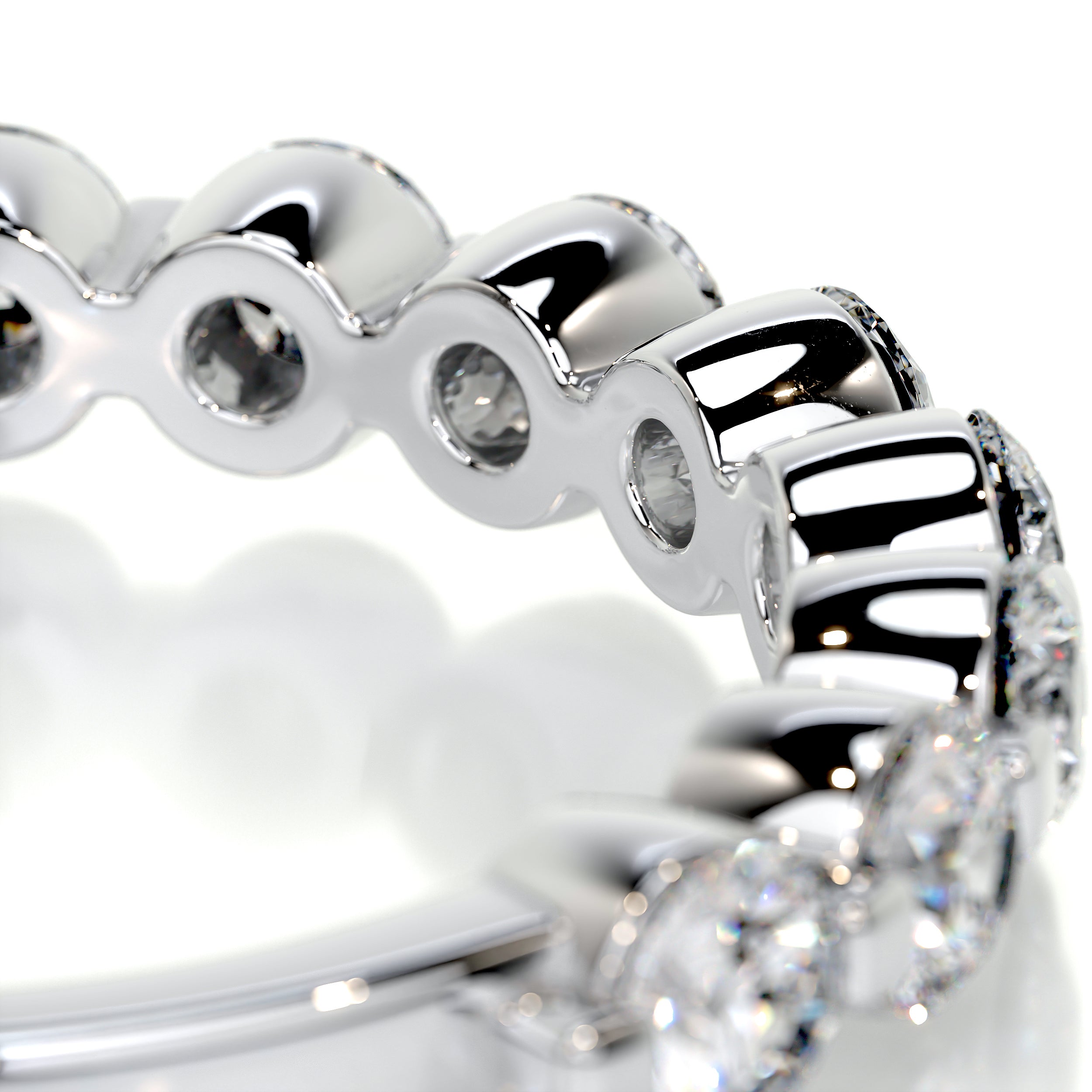 Josie Half-Eternity Wedding Ring (1 Carat) -Platinum