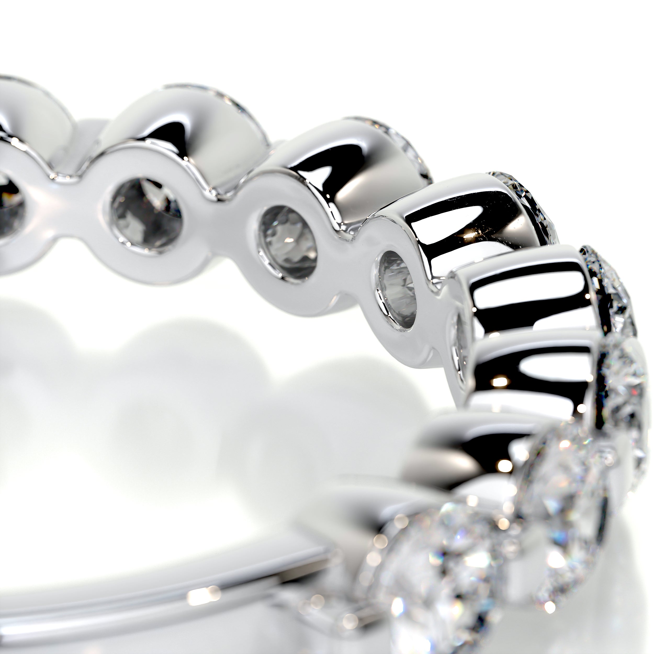 Josie Half-Eternity Wedding Ring   (1 Carat) -Platinum