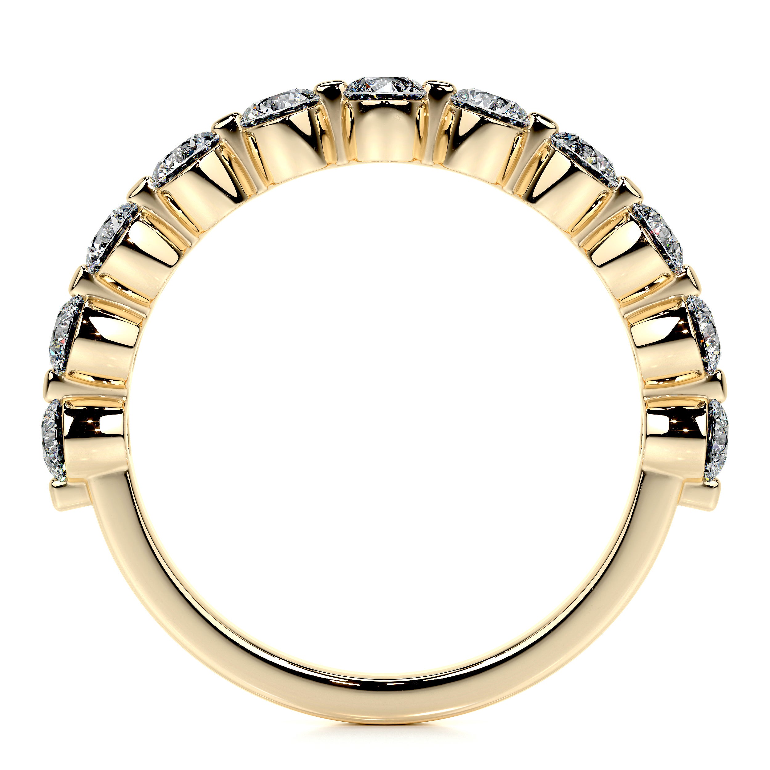 Josie Lab Grown Half-Eternity Wedding Ring   (1 Carat) -18K Yellow Gold