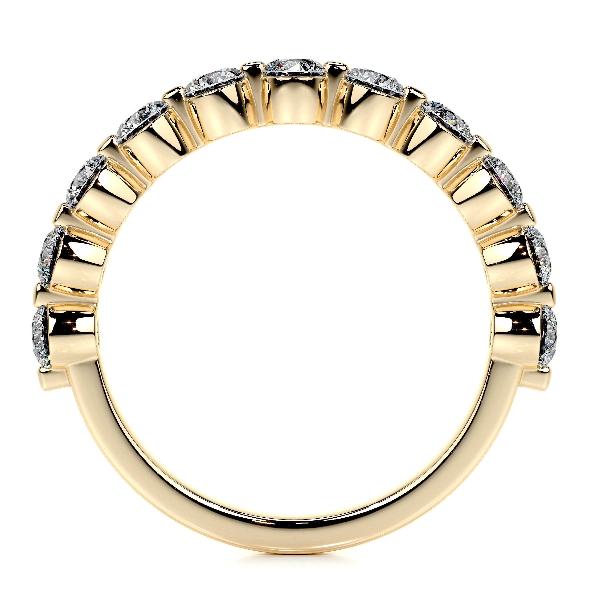 Josie Lab Grown Half-Eternity Wedding Ring (1 Carat) -18K Yellow Gold