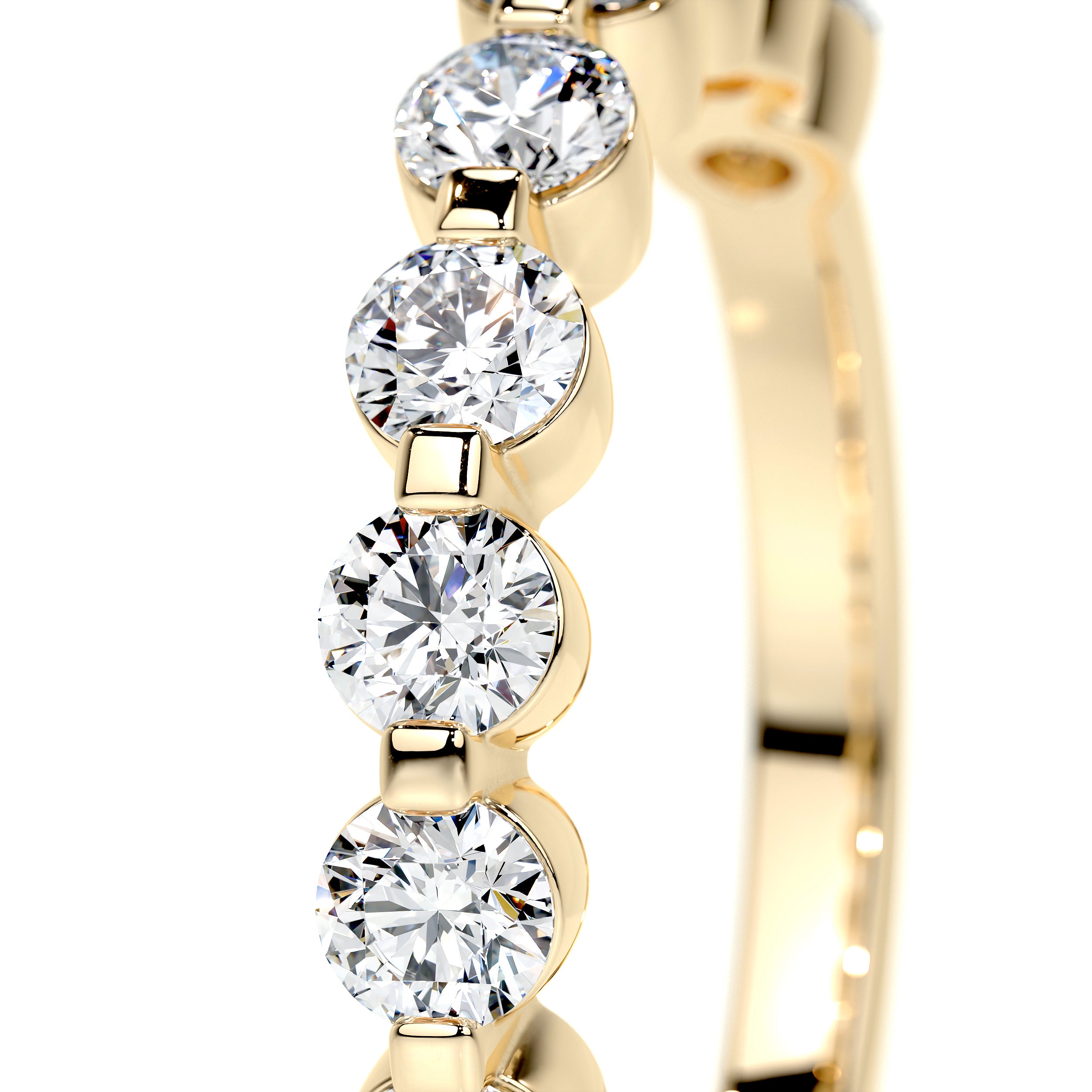 Josie Lab Grown Half-Eternity Wedding Ring (1 Carat) -18K Yellow Gold