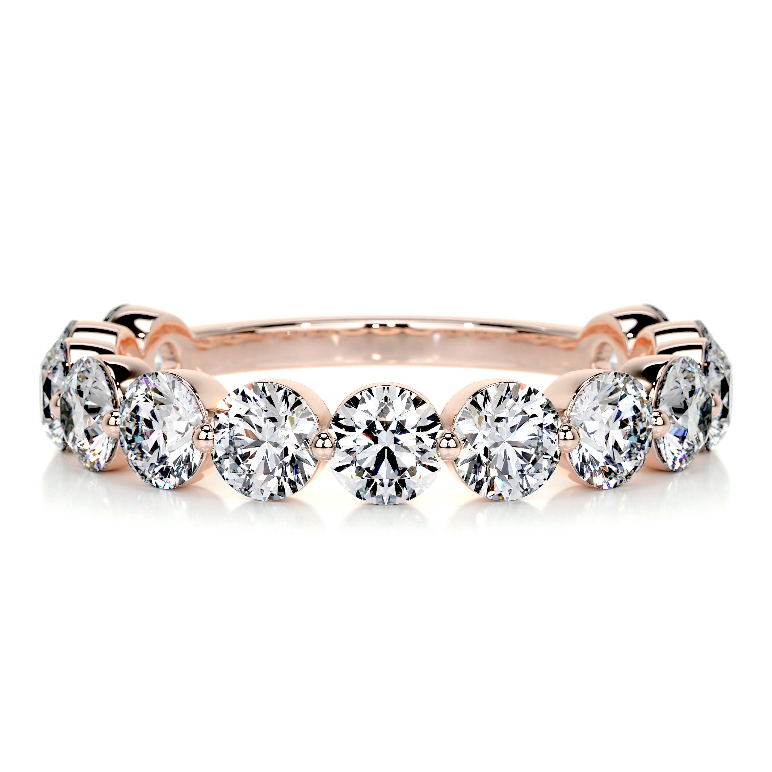 Josie Half-Eternity Wedding Ring (2 Carat) -14K Rose Gold