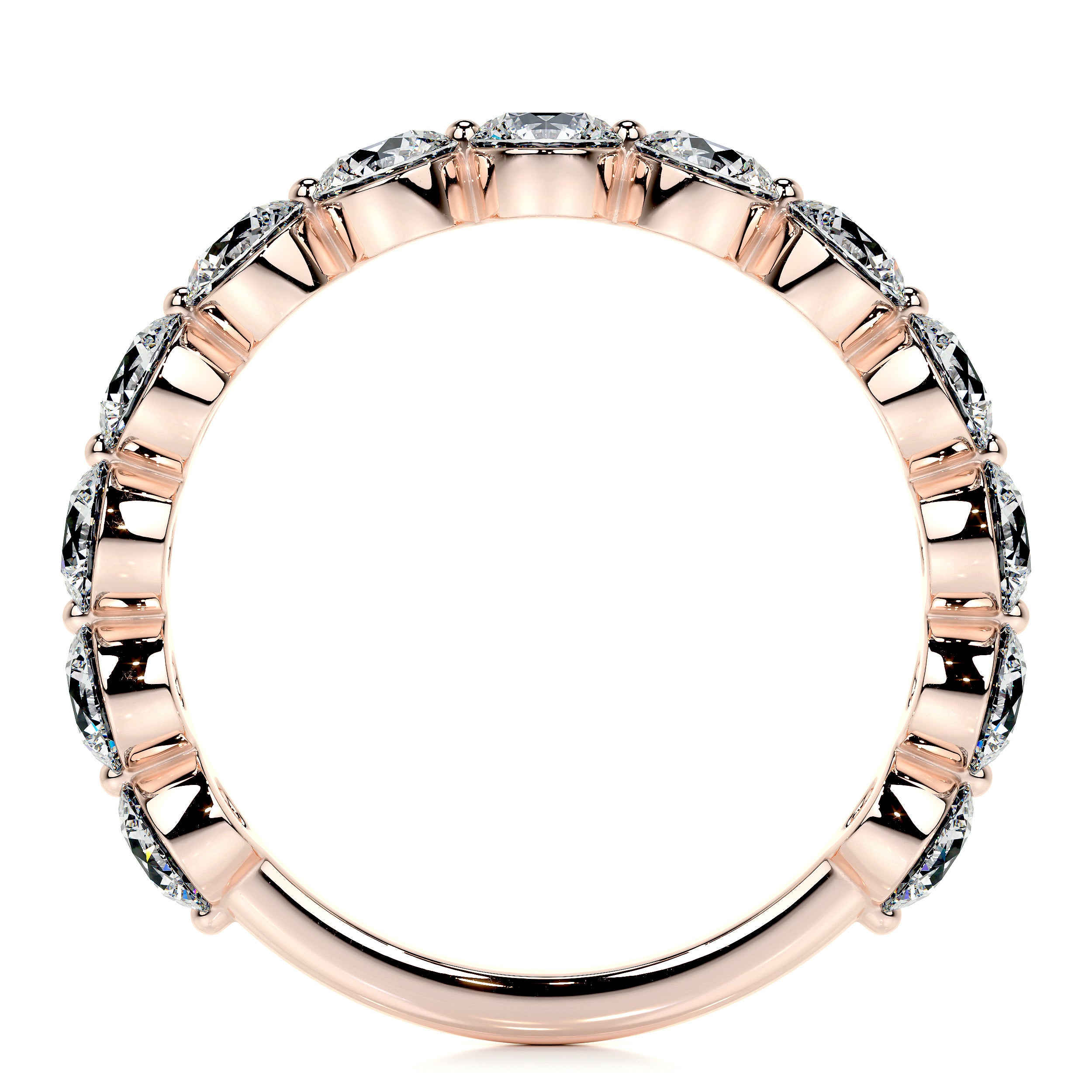 Josie Lab Grown Half-Eternity Wedding Ring (2 Carat) -14K Rose Gold