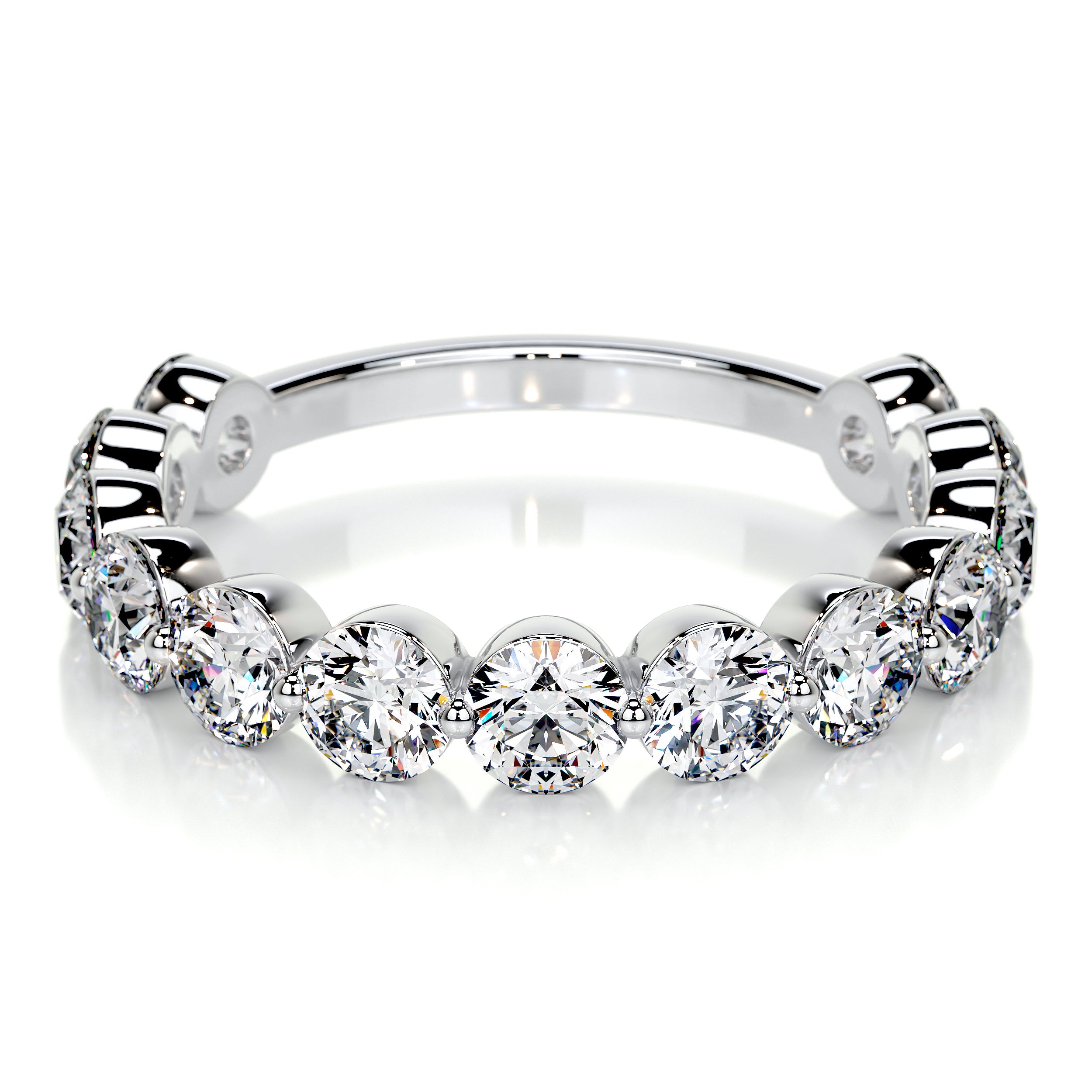 Josie Lab Grown Half-Eternity Wedding Ring (2 Carat) -Platinum