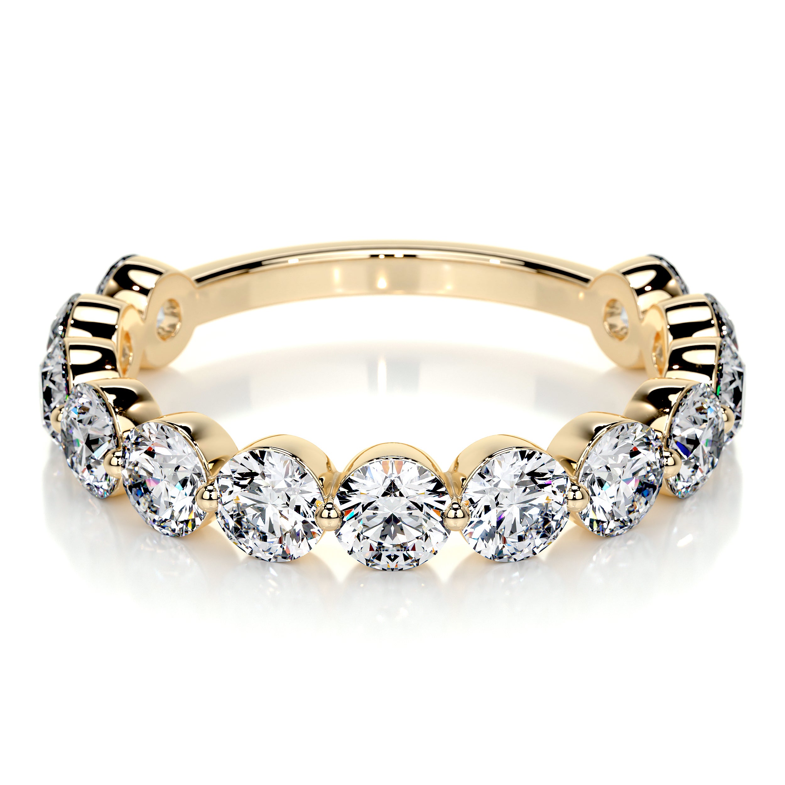 Josie Lab Grown Half-Eternity Wedding Ring (2 Carat) -18K Yellow Gold