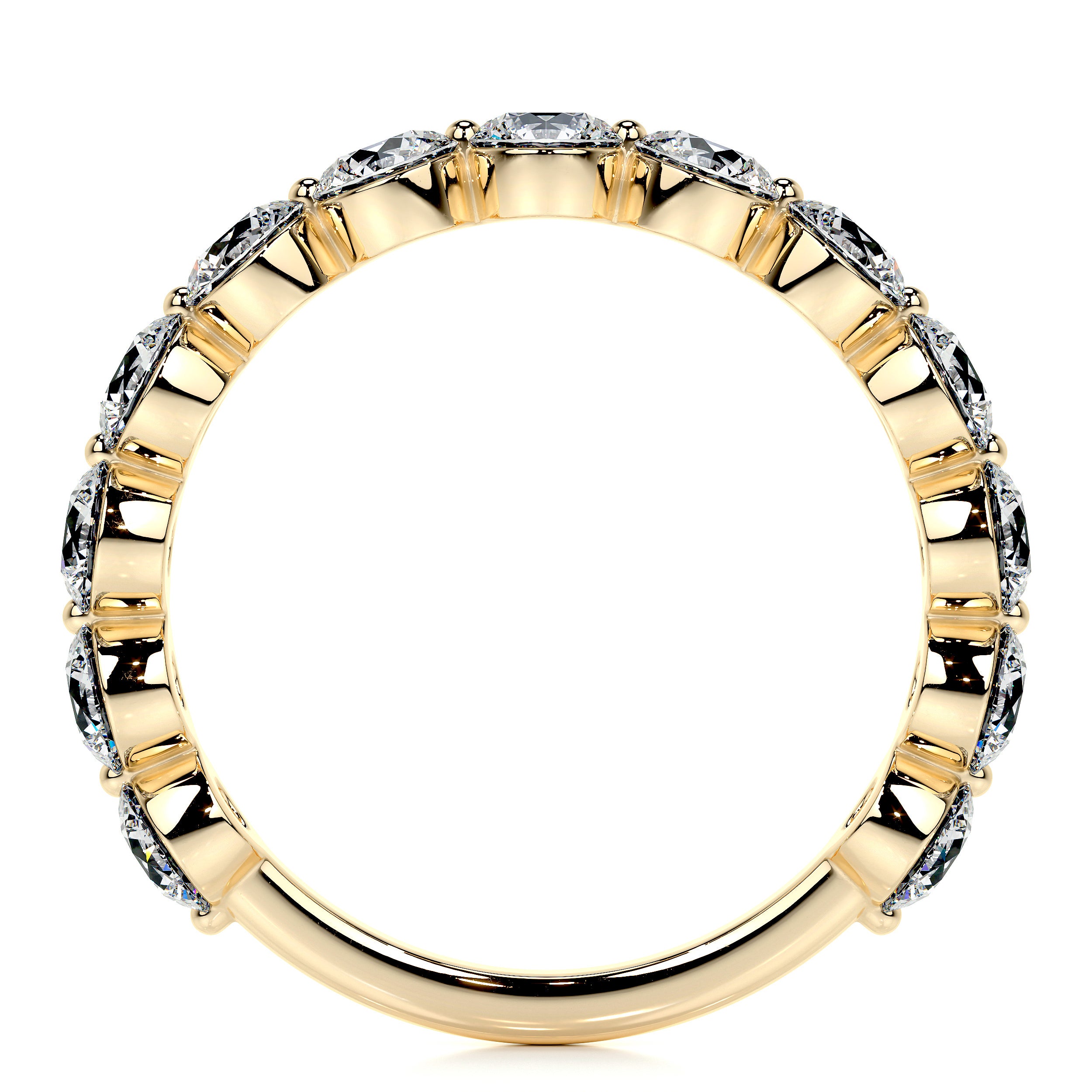 Josie Lab Grown Half-Eternity Wedding Ring (2 Carat) -18K Yellow Gold