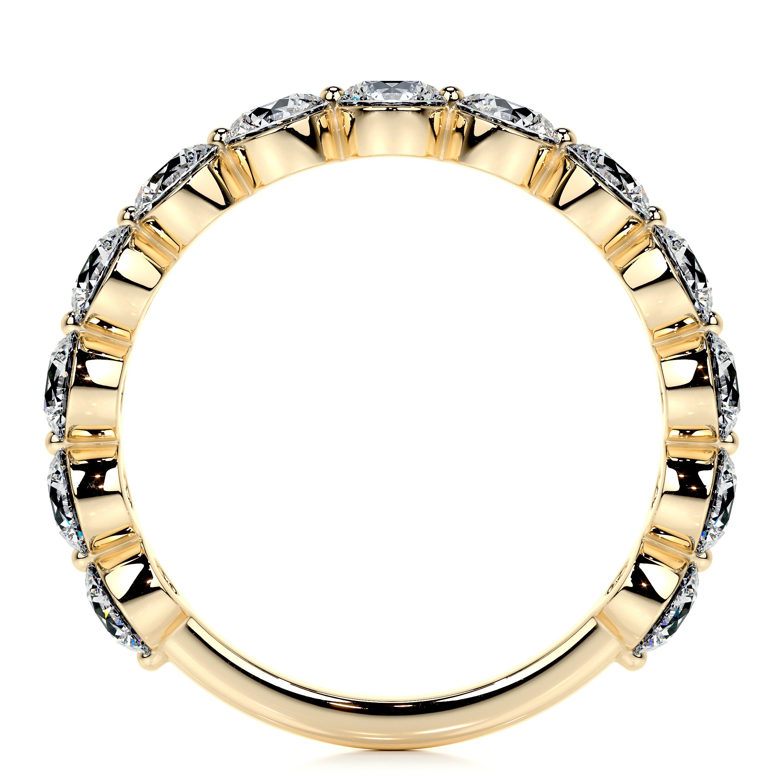 Josie Lab Grown Half-Eternity Wedding Ring   (2 Carat) -18K Yellow Gold