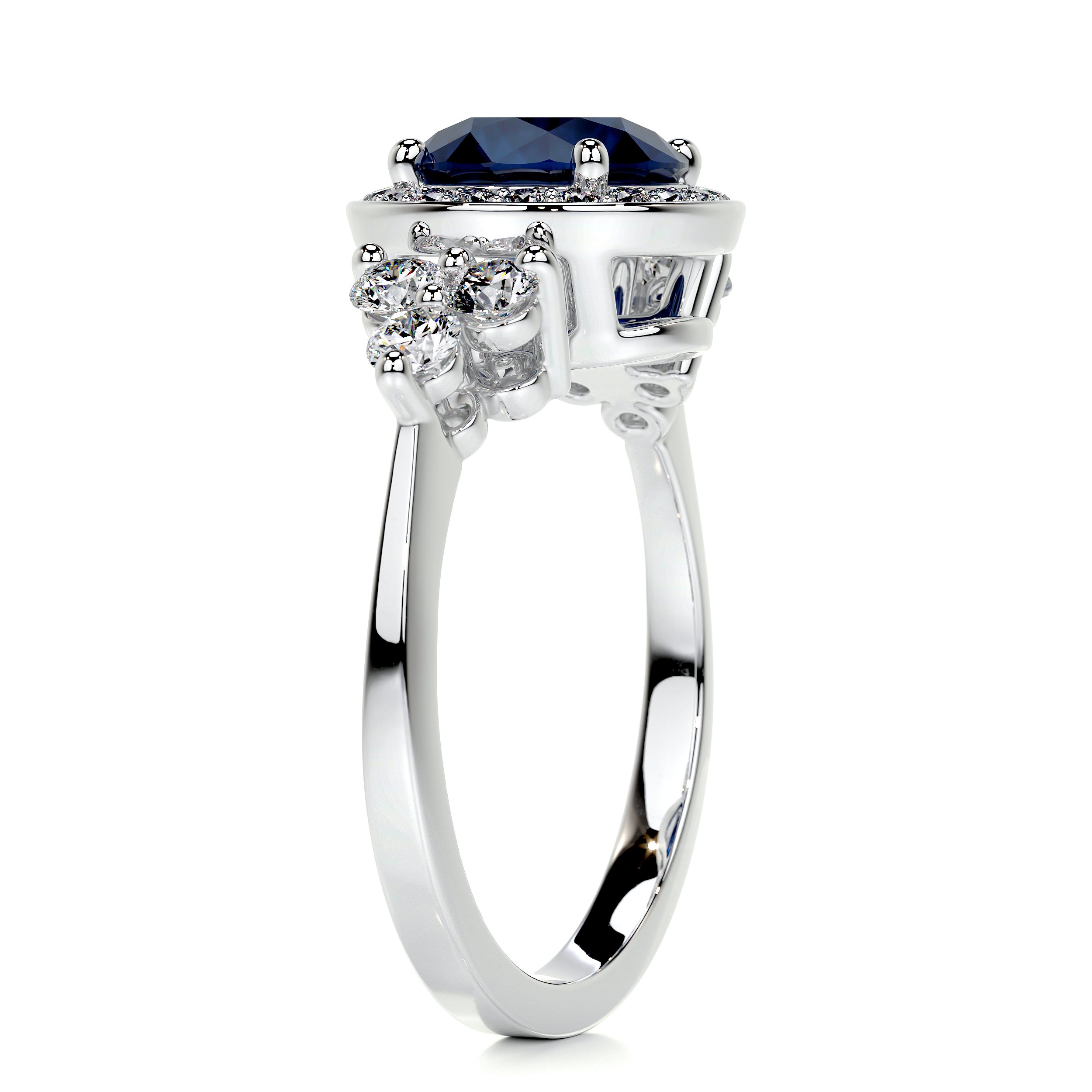 Ivy Gemstone & Diamonds Ring (2 Carat) -Platinum