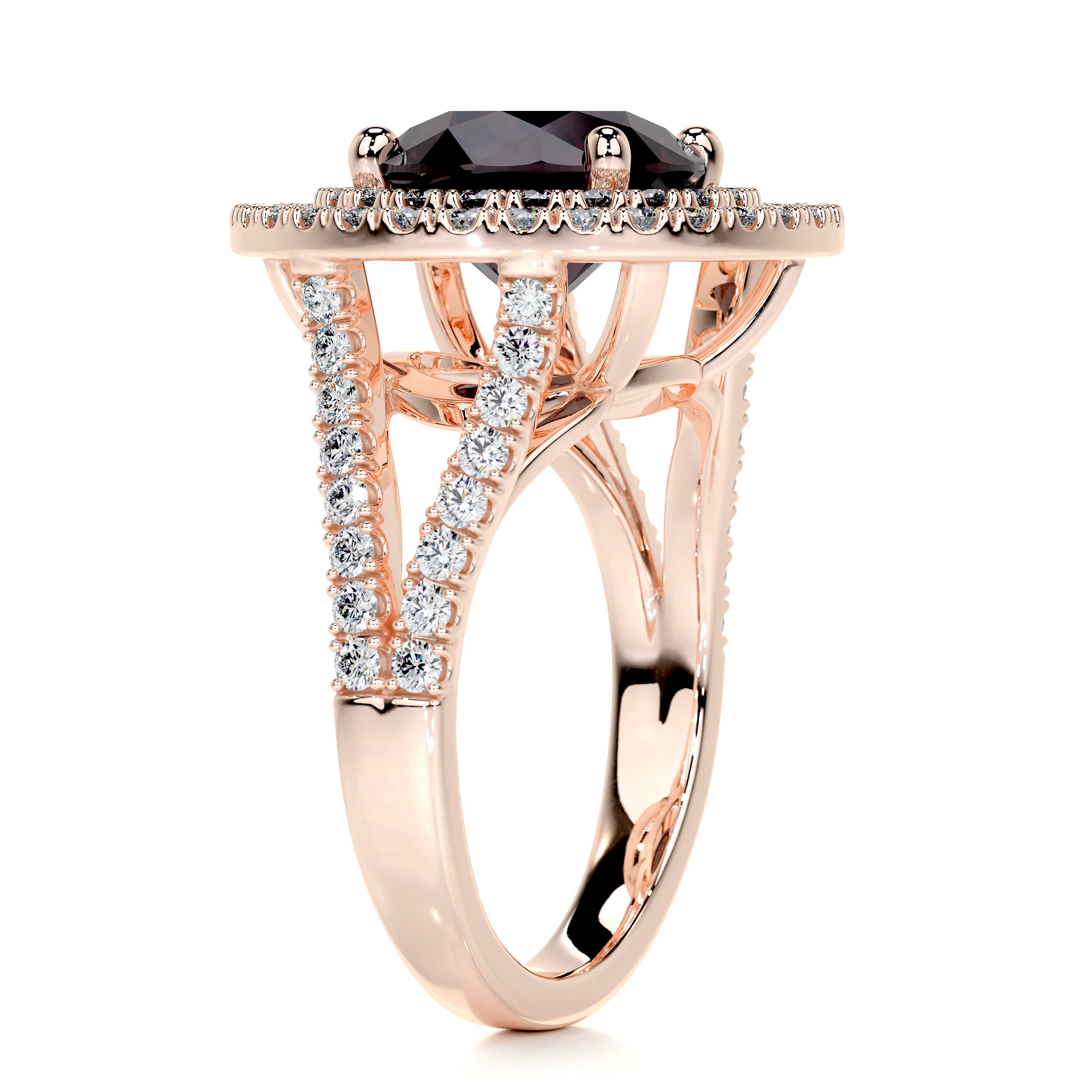 Naomi Gemstone & Diamonds Ring (5 Carat) -14K Rose Gold
