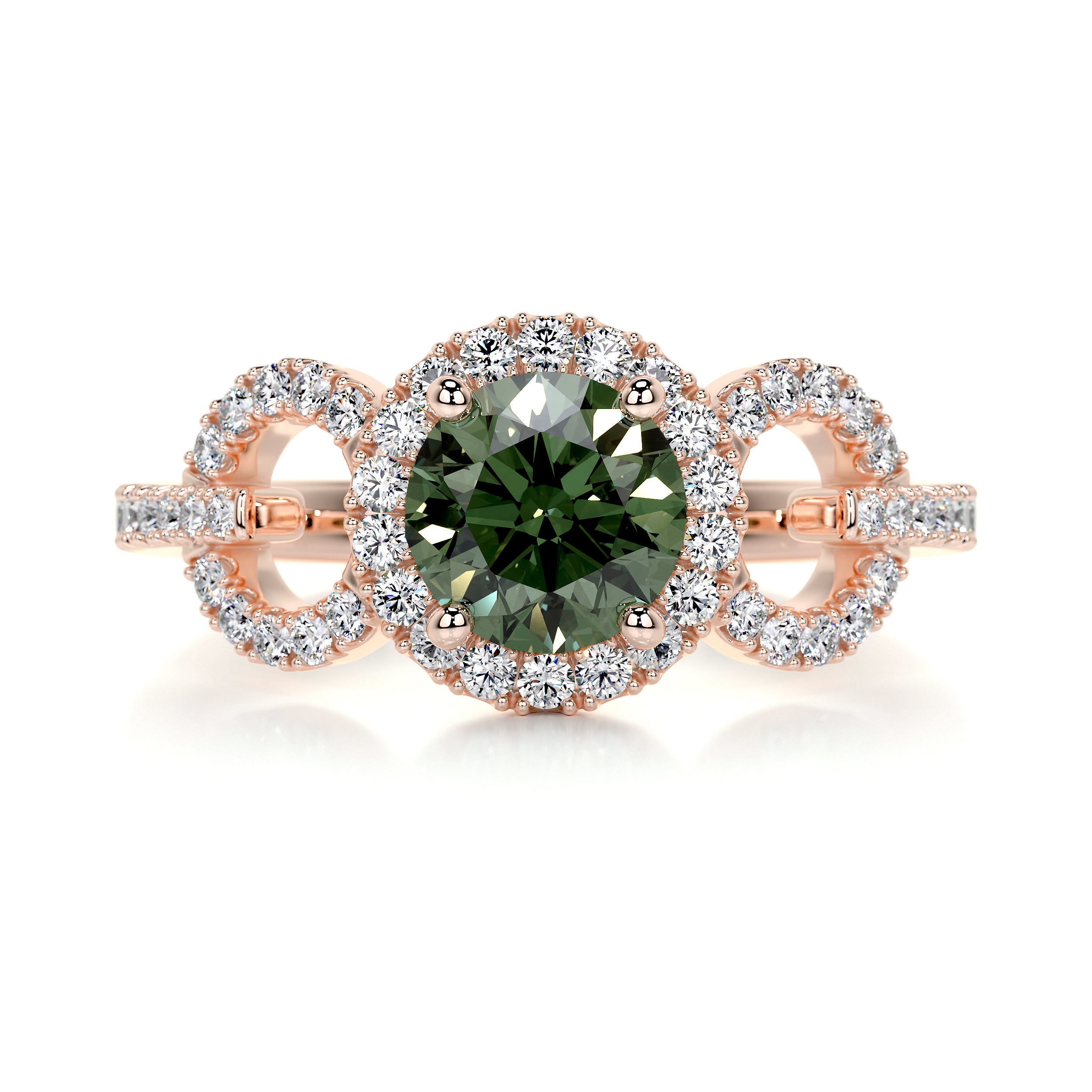 Elize Gemstone & Diamonds Ring (1.25 Carat) -14K Rose Gold