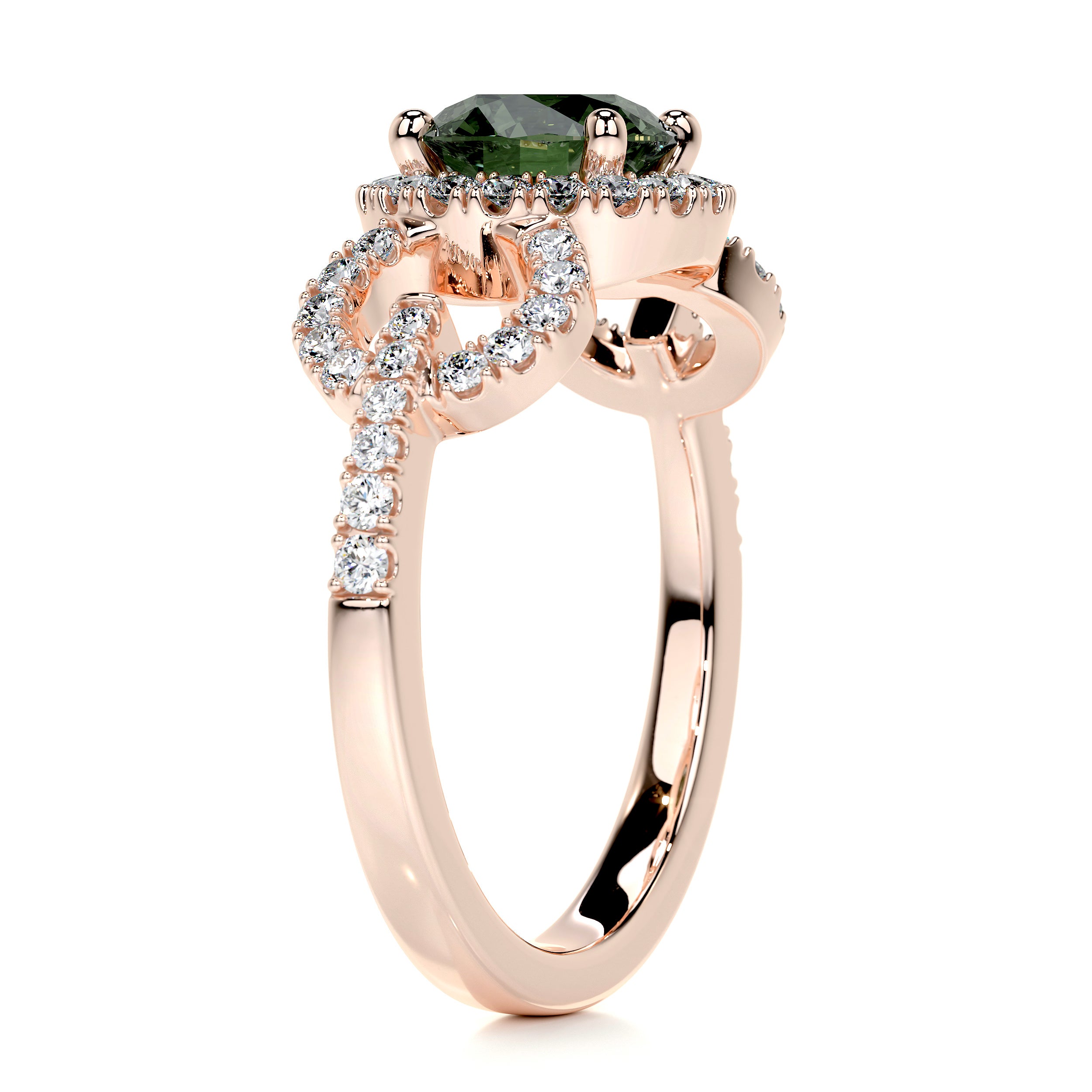 Elize Gemstone & Diamonds Ring (1.25 Carat) -14K Rose Gold