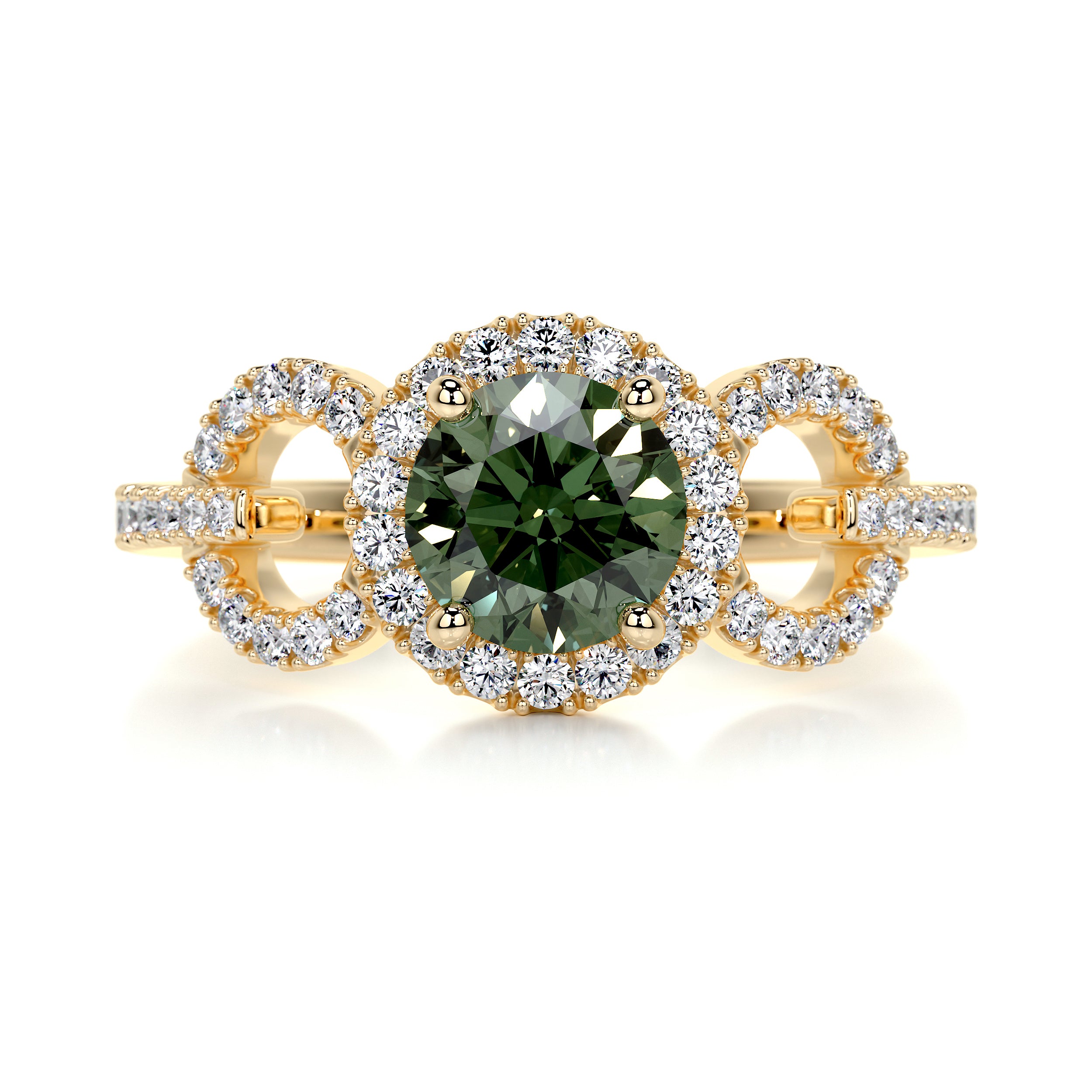 Elize Gemstone & Diamonds Ring (1.25 Carat) -18K Yellow Gold
