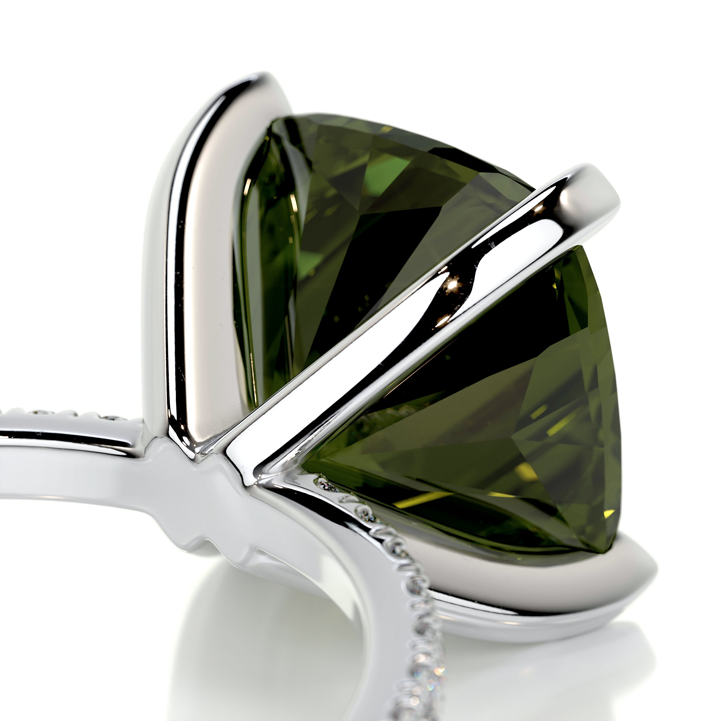 Stephanie Gemstone & Diamonds Ring   (6 Carat) -Platinum