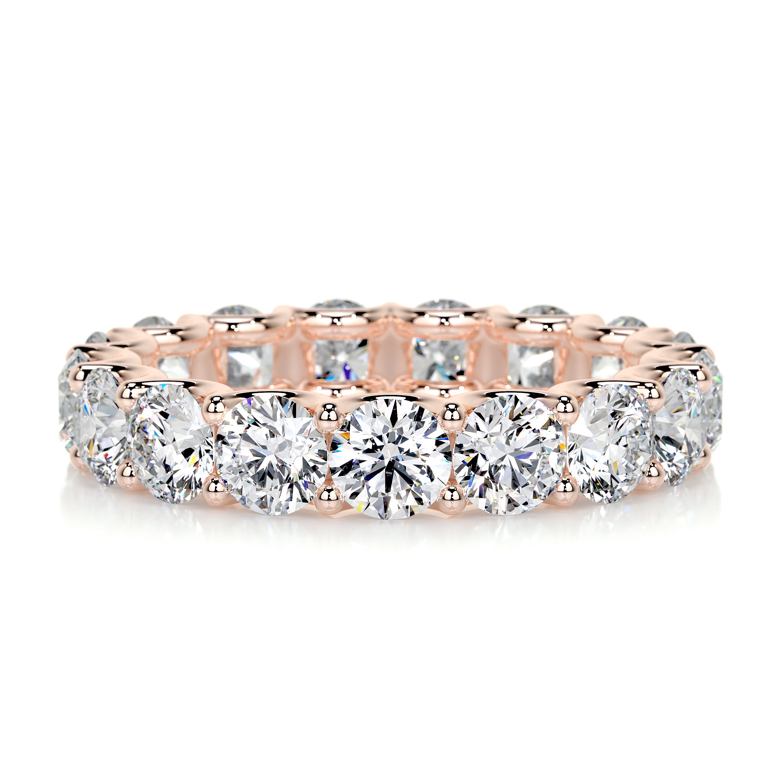 Trinity Eternity Wedding Ring -14K Rose Gold