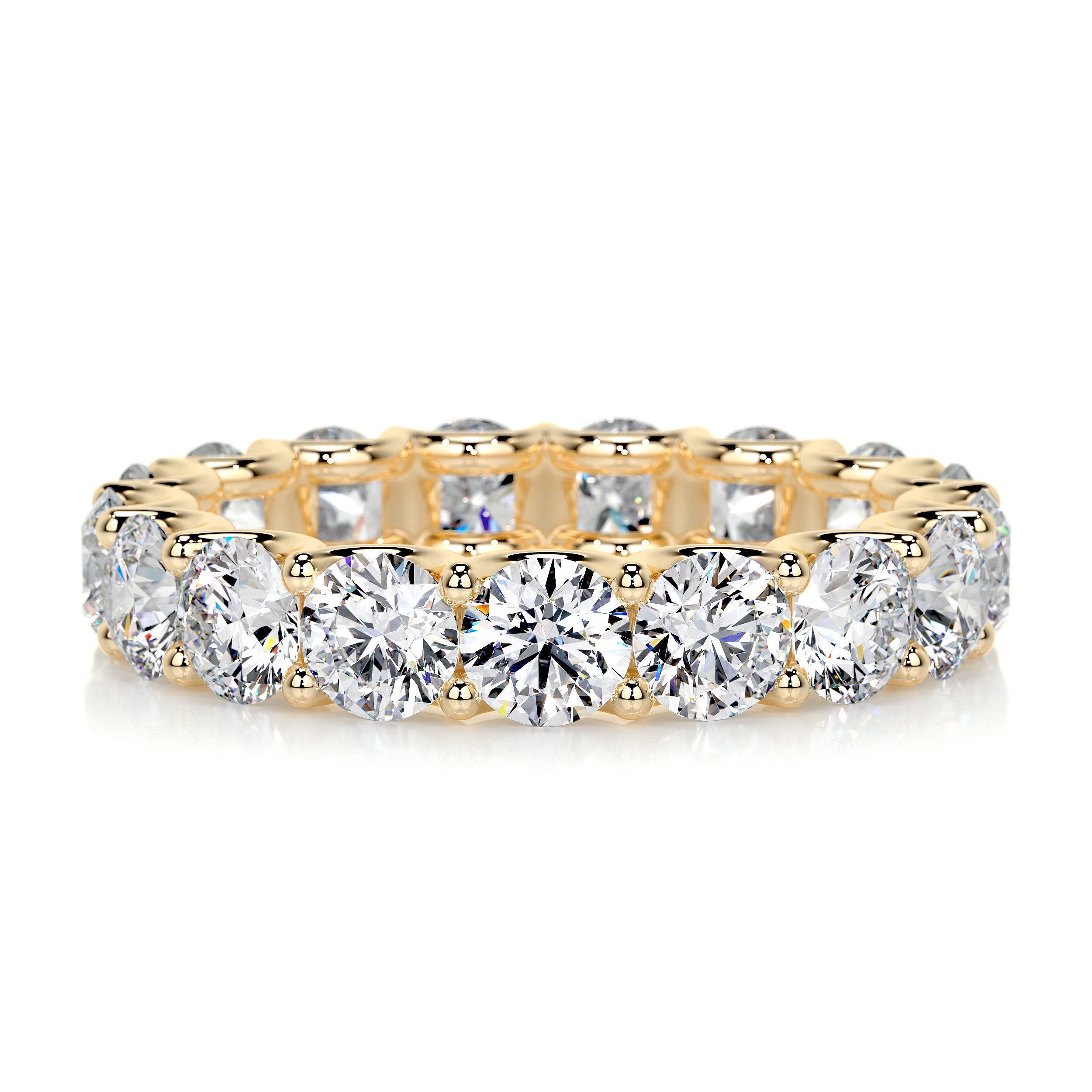 Trinity Eternity Wedding Ring -18K Yellow Gold