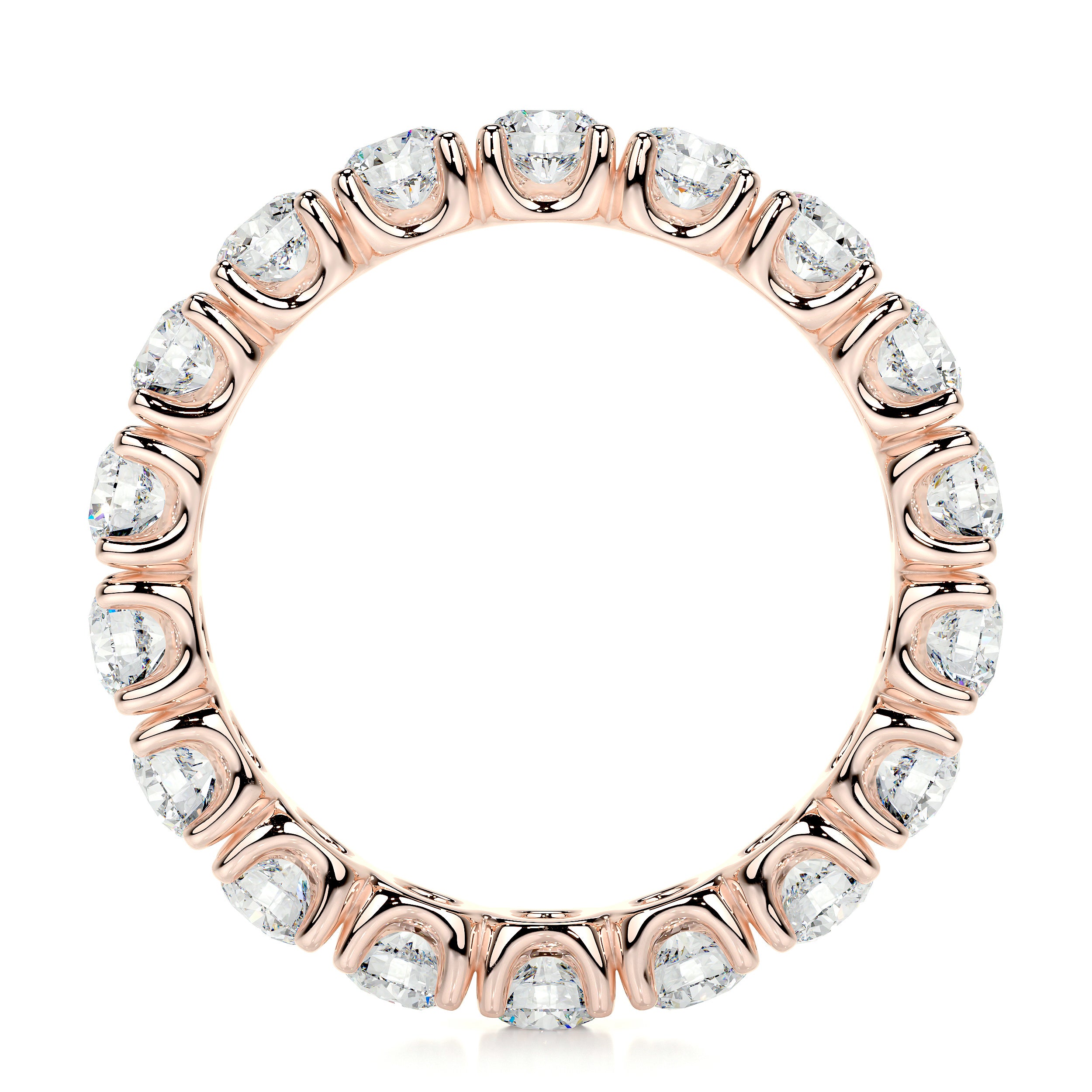 Trinity Lab Grown Eternity Wedding Ring (2.4 Carat) -14K Rose Gold