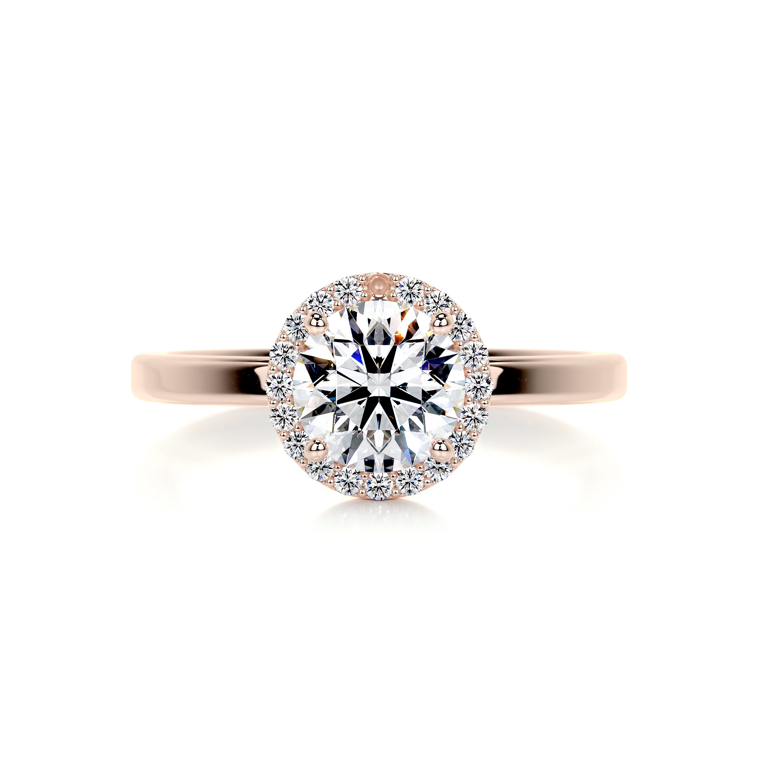 Anne Moissanite & Diamond Ring -14K Rose Gold