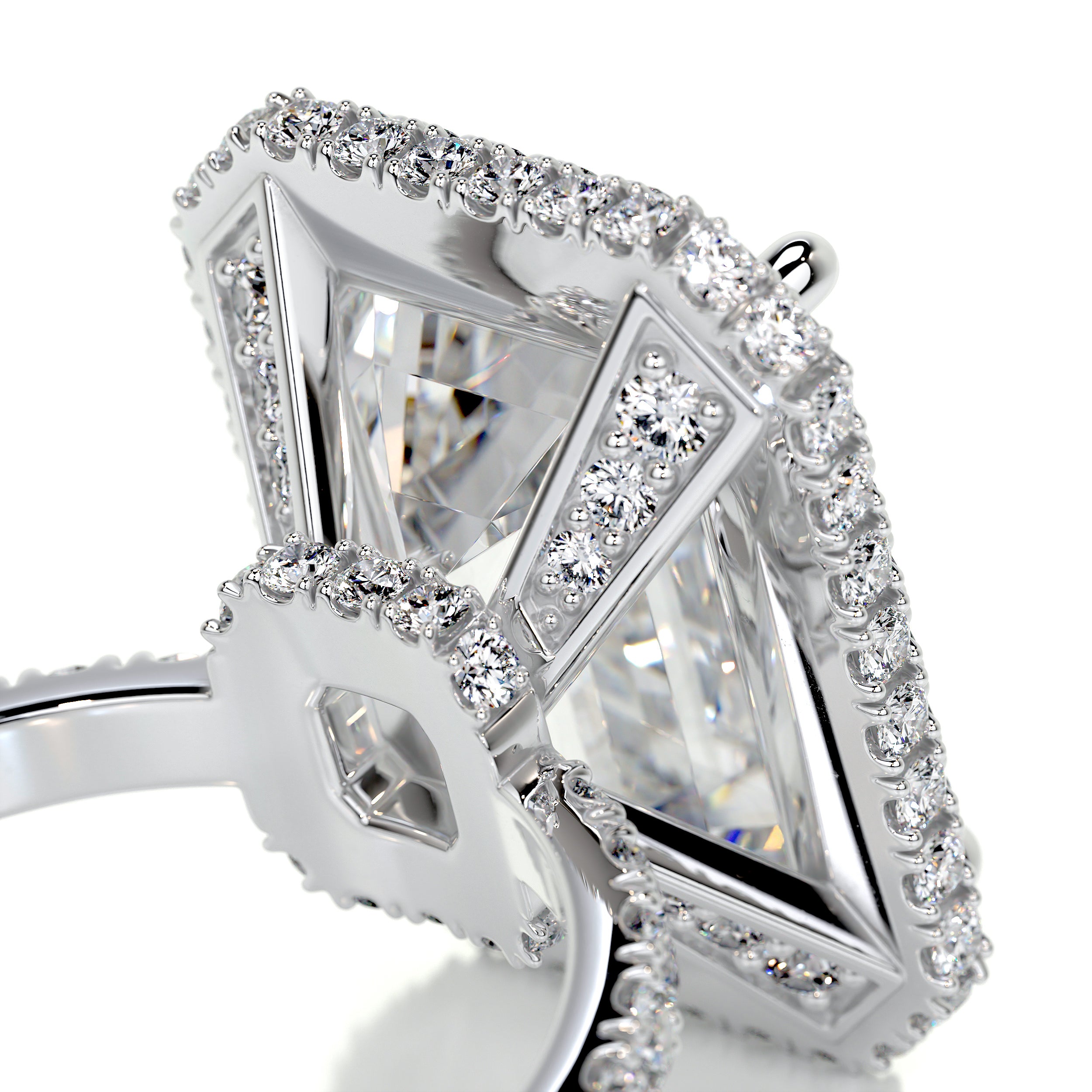 Claire Moissanite & Diamonds Ring -14K White Gold