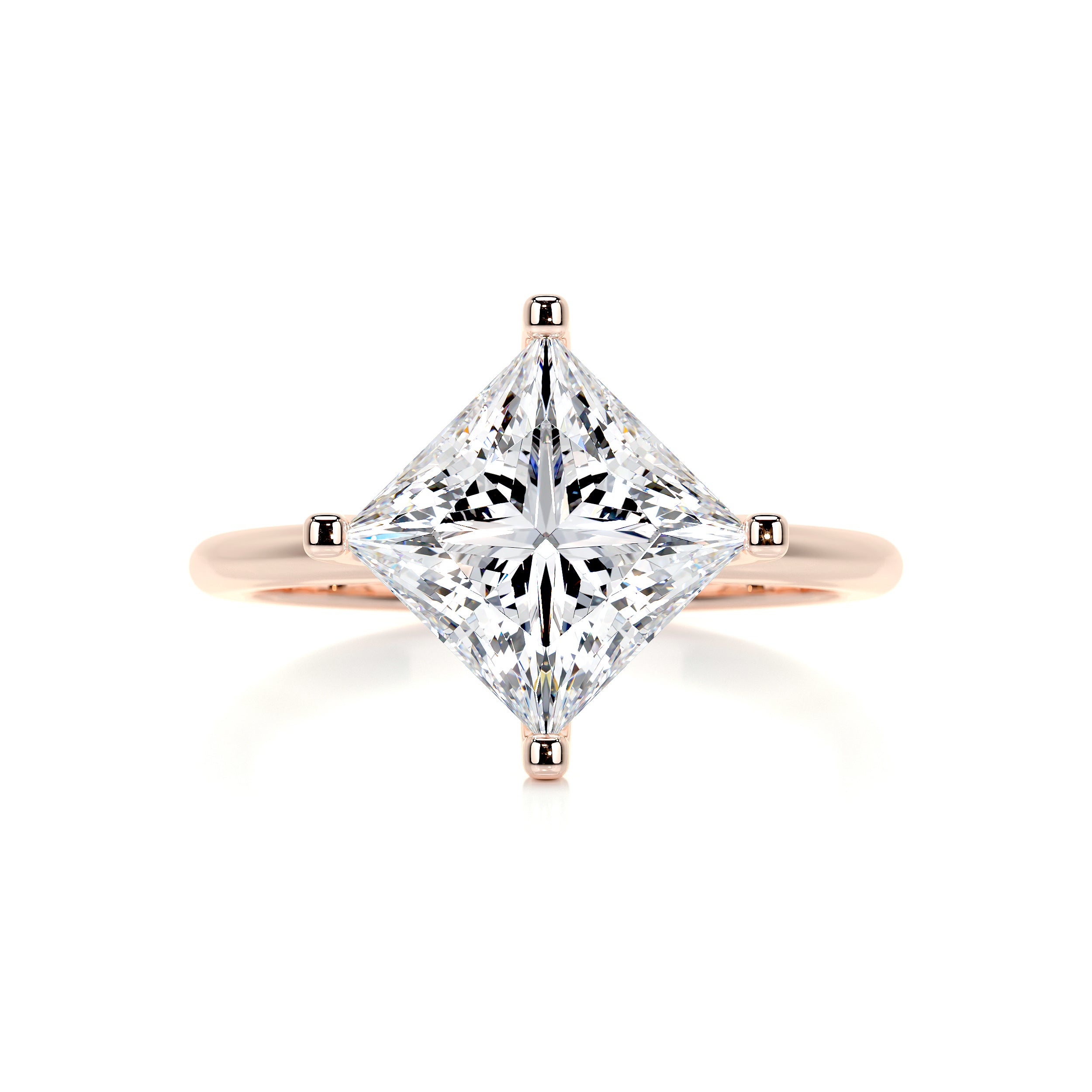 Alma Moissanite Ring -14K Rose Gold