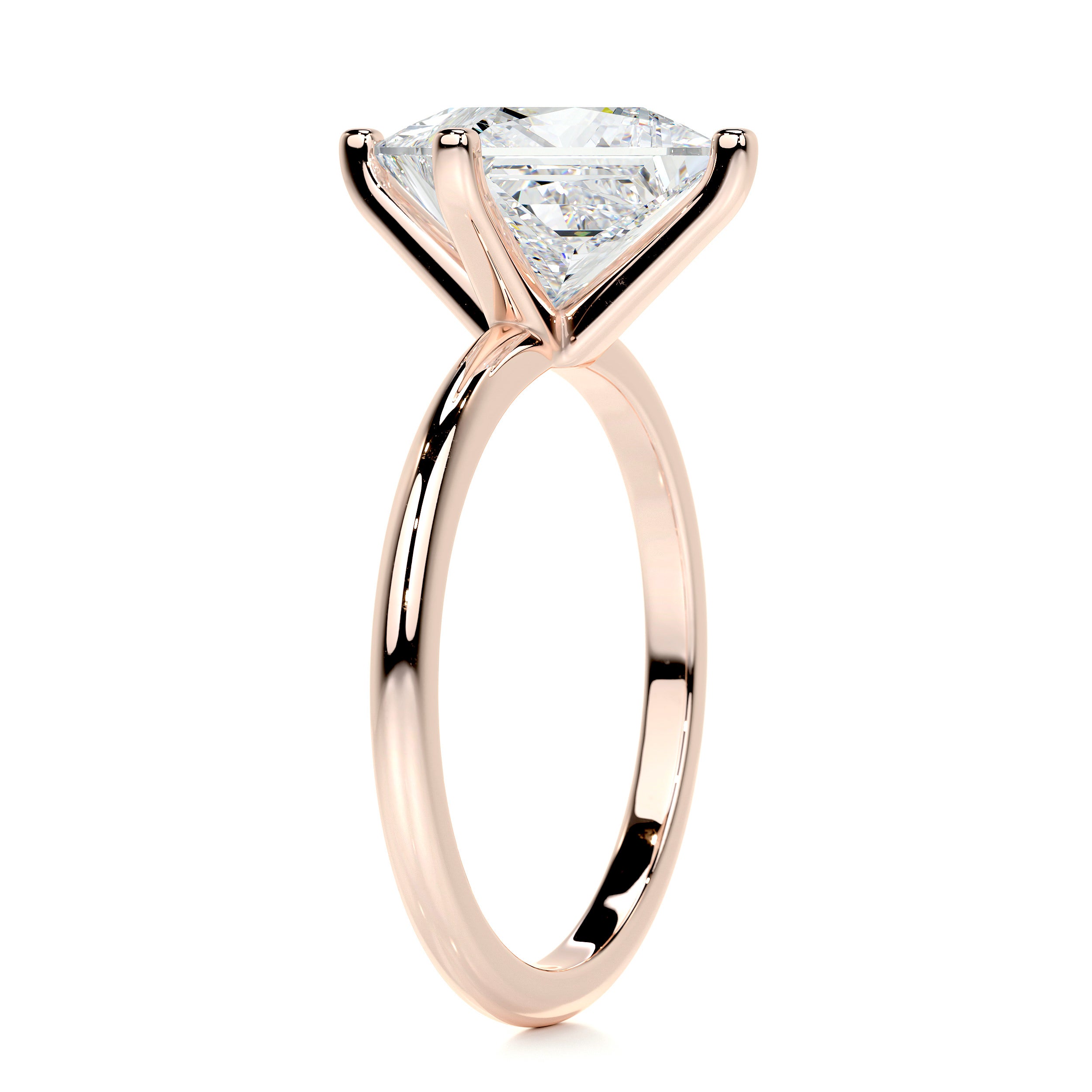 Alma Moissanite & Diamonds Ring -14K Rose Gold
