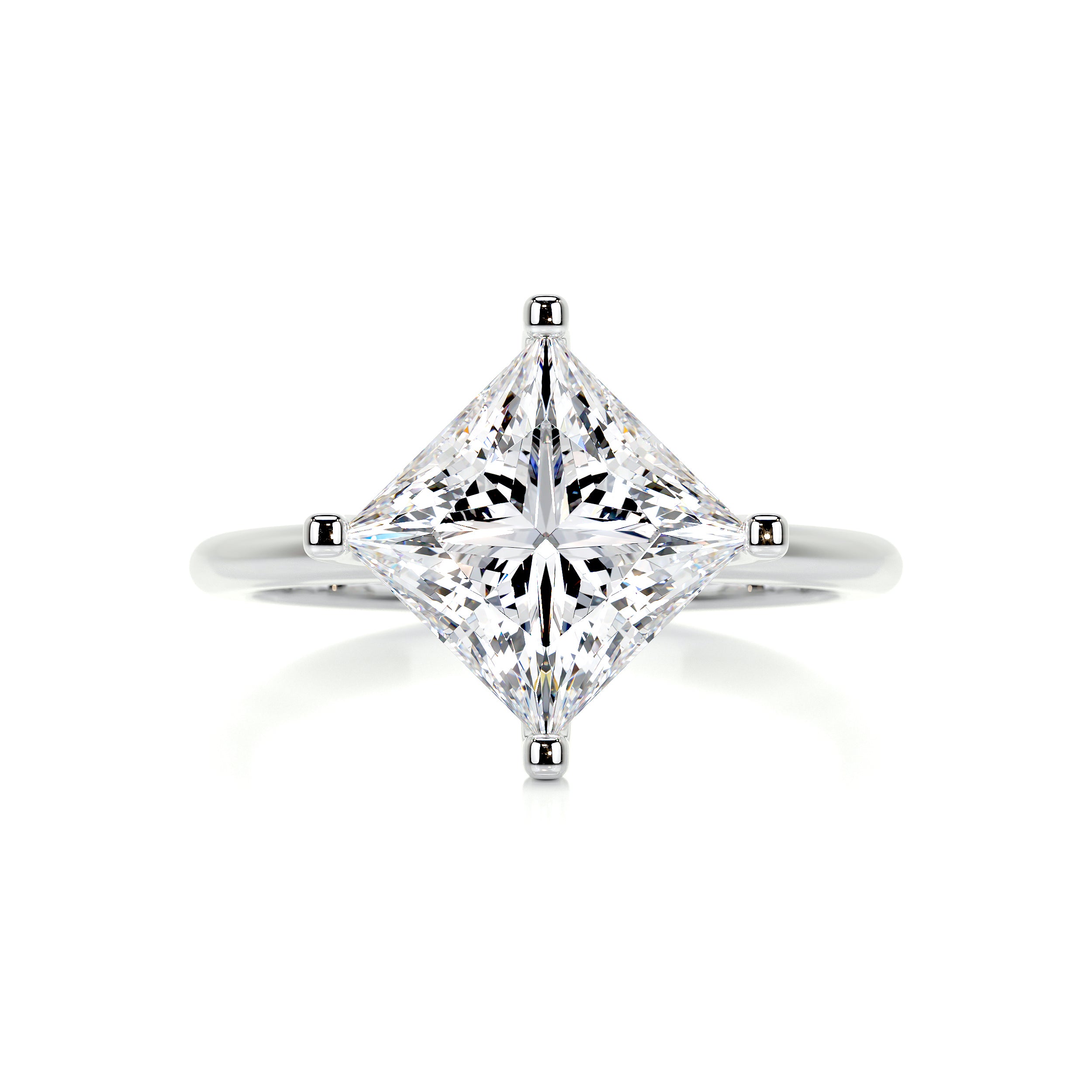 Alma Moissanite Ring -14K White Gold