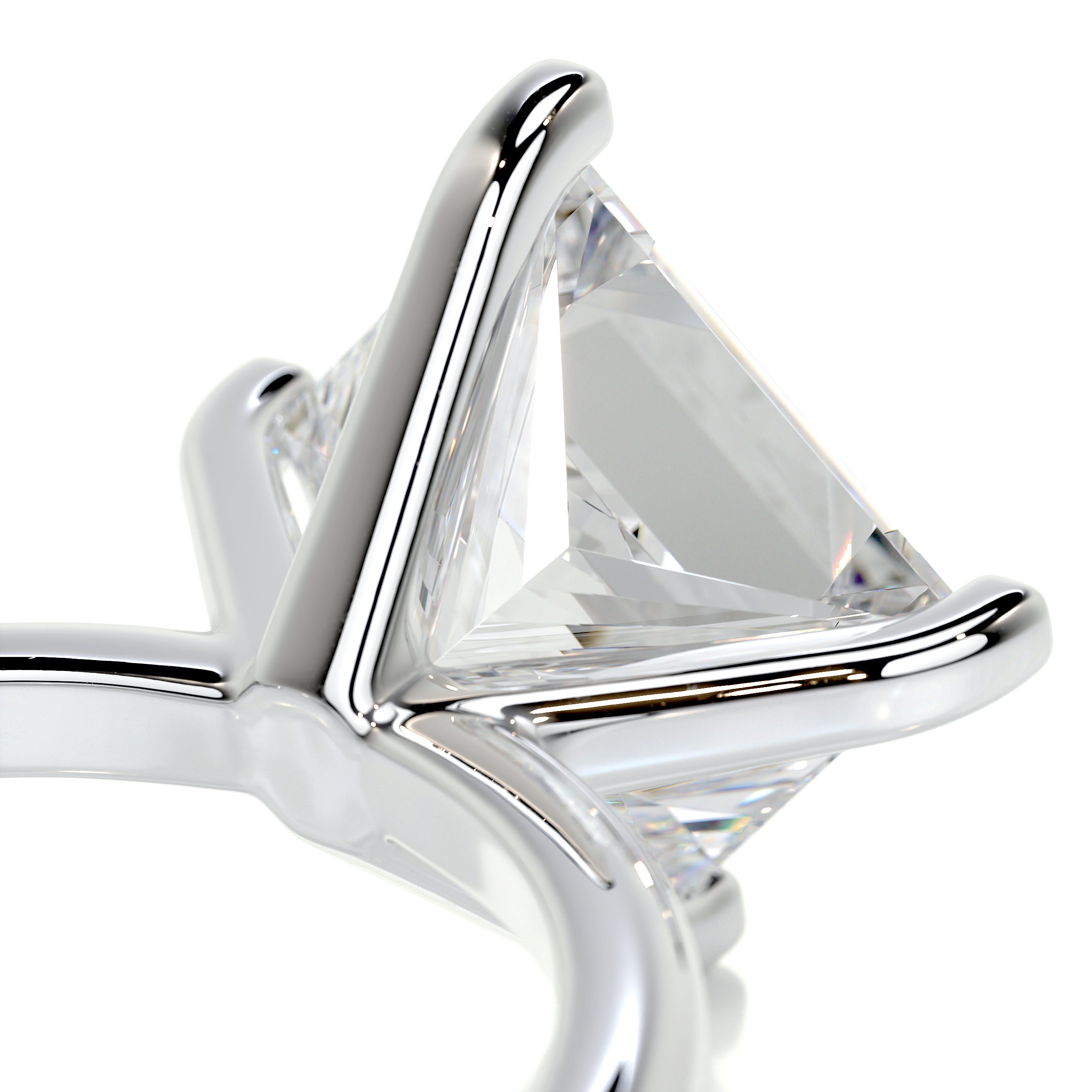 Alma Moissanite Ring -14K White Gold
