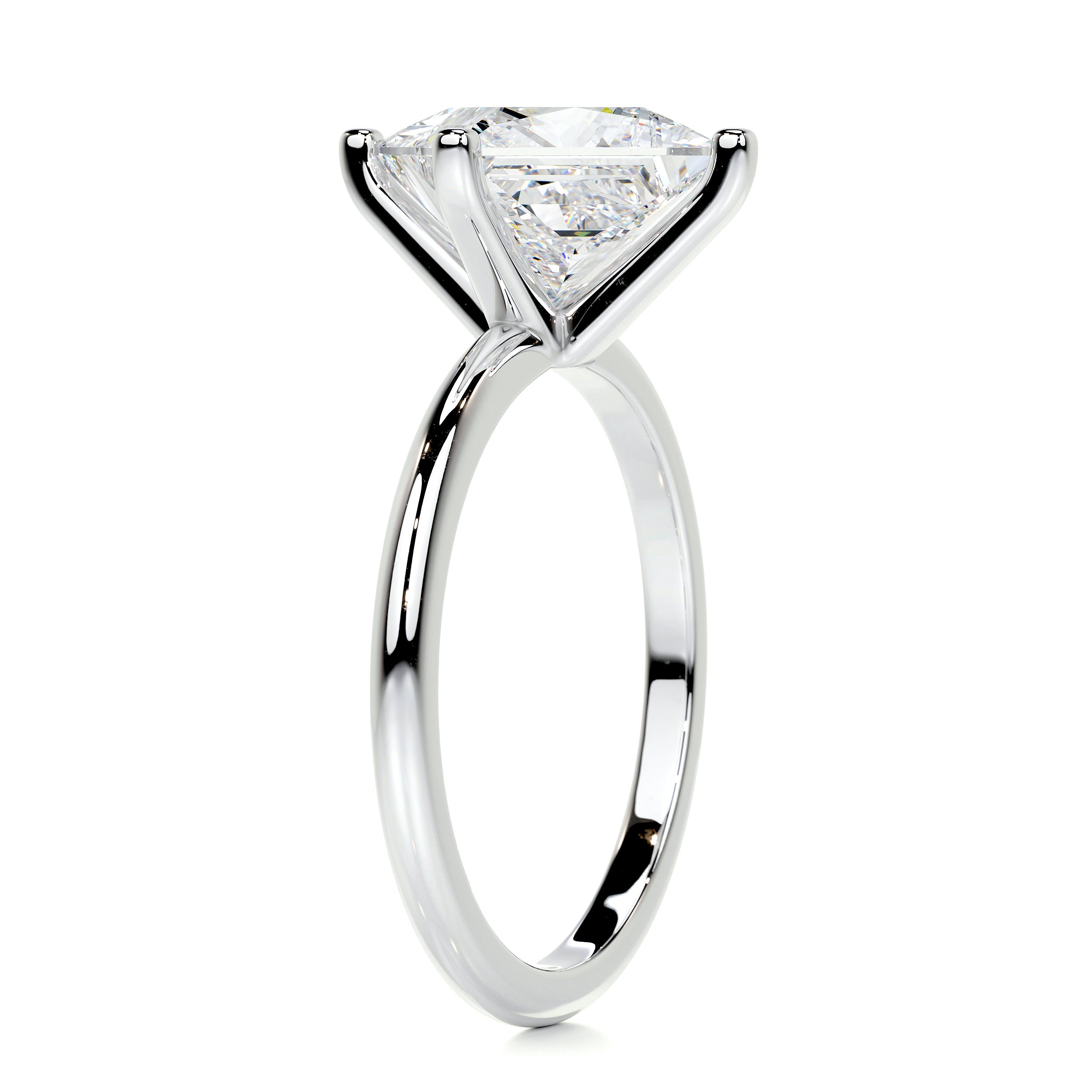 Alma Moissanite Ring -14K White Gold