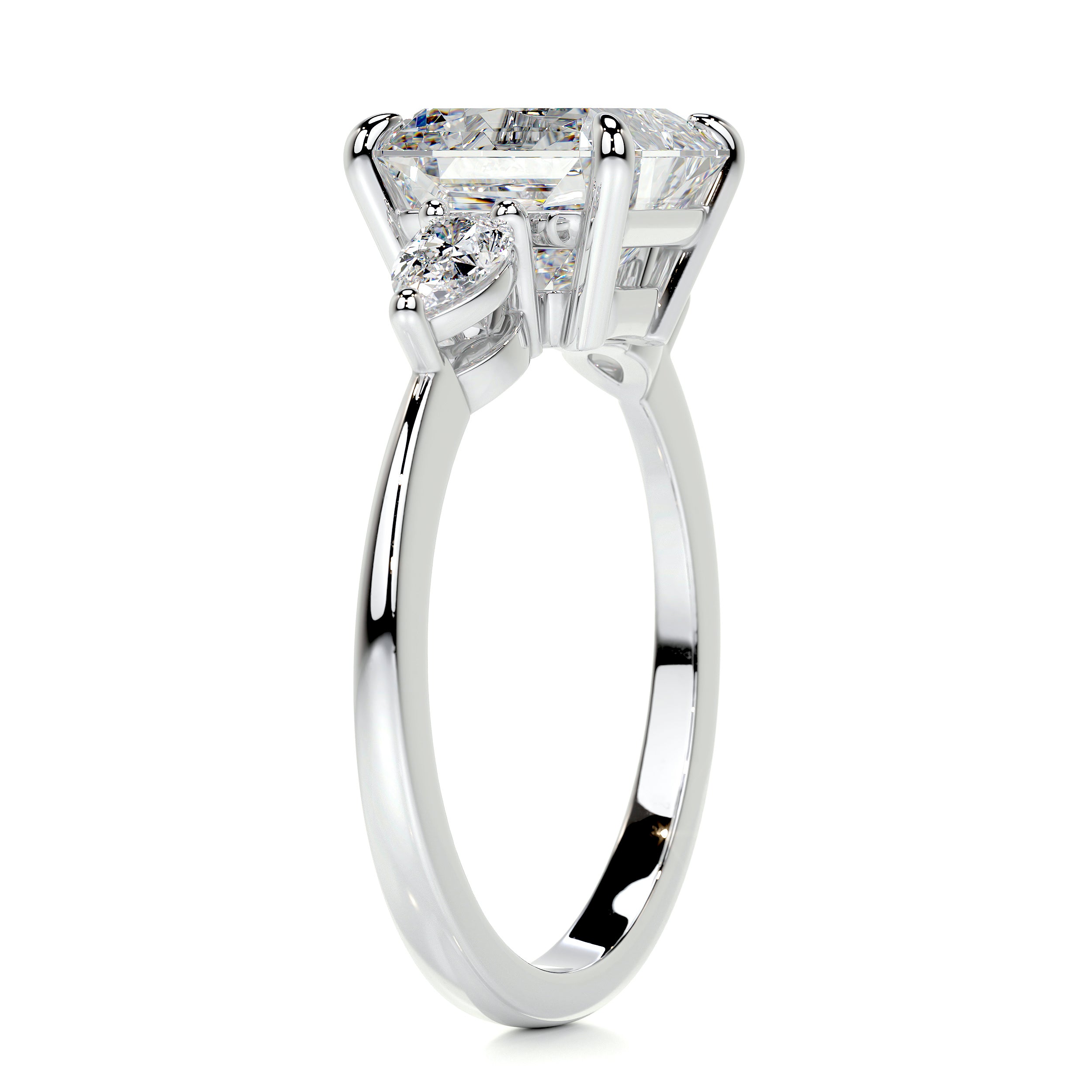 Tai Moissanite & Diamond Ring -Platinum