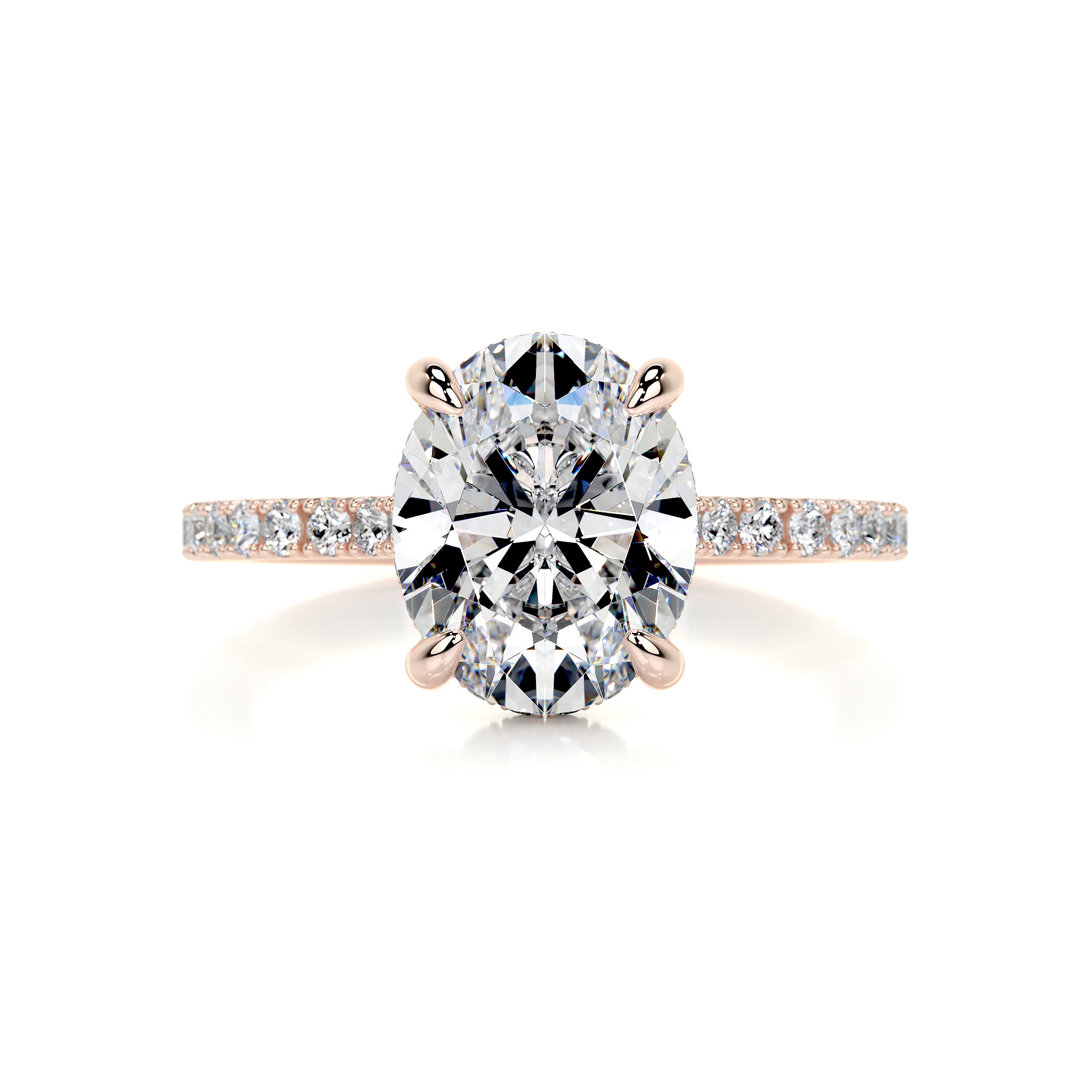 Dionne Moissanite & Diamonds Ring -14K Rose Gold