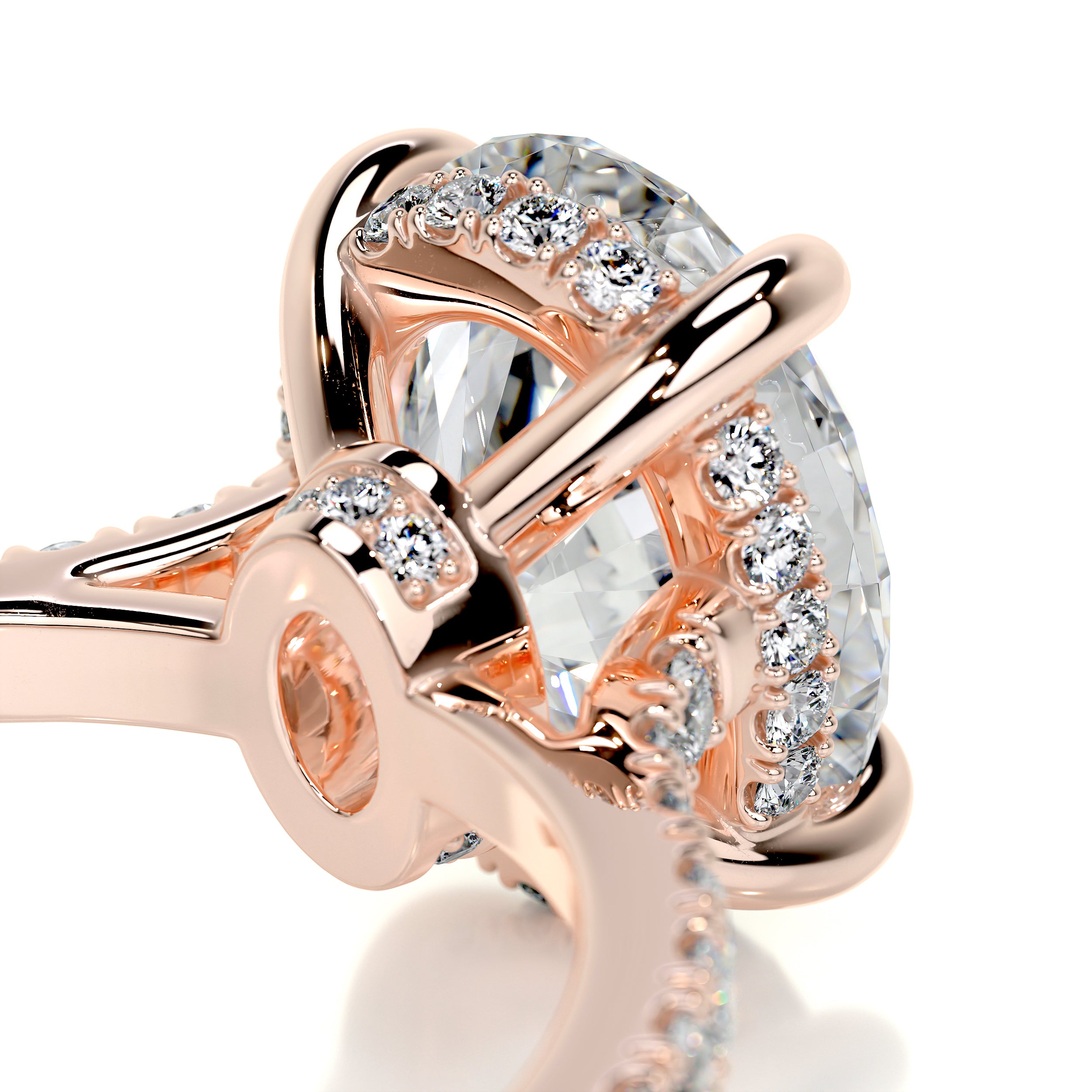 Dionne Moissanite & Diamond Ring -14K Rose Gold