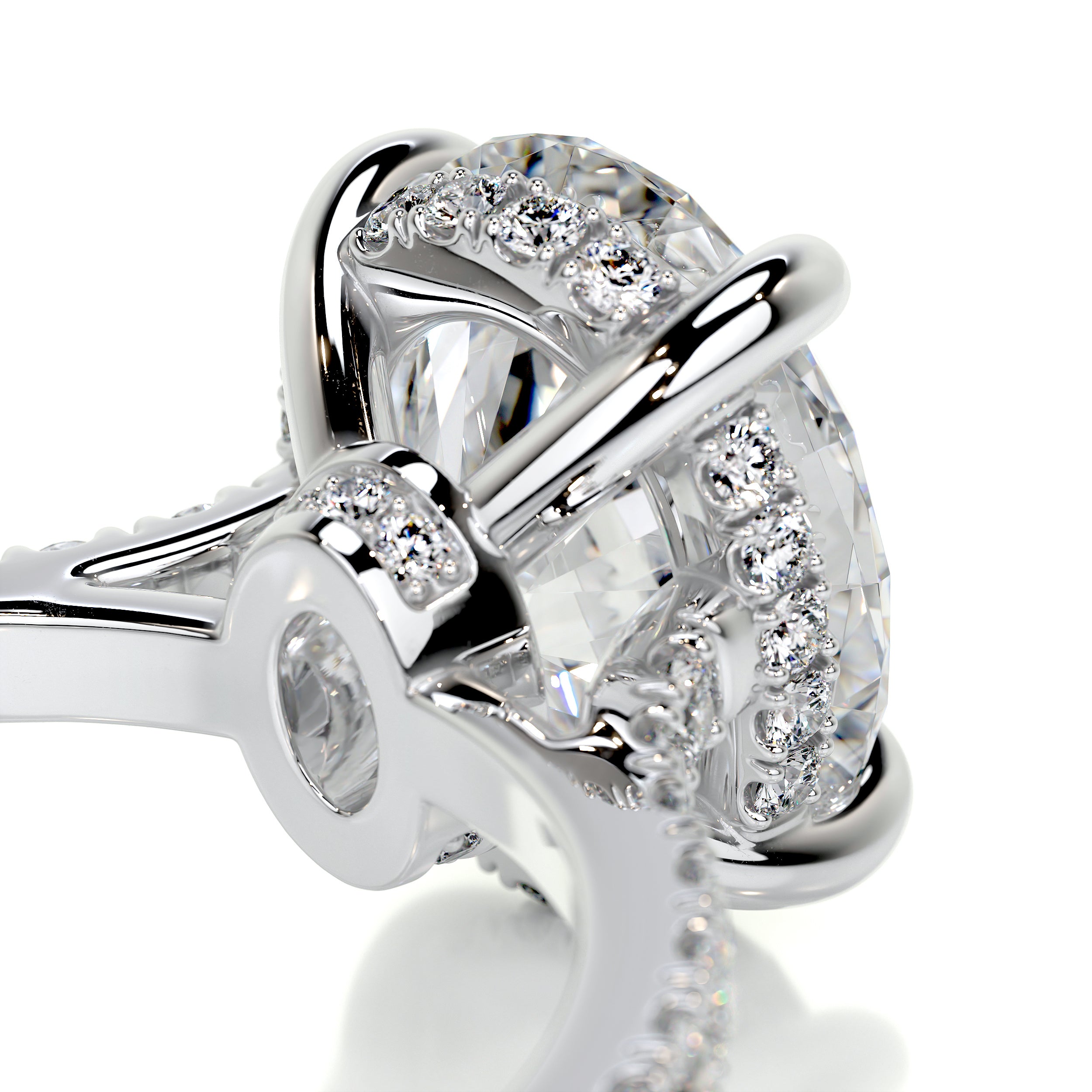 Dionne Moissanite & Diamonds Ring -18K White Gold