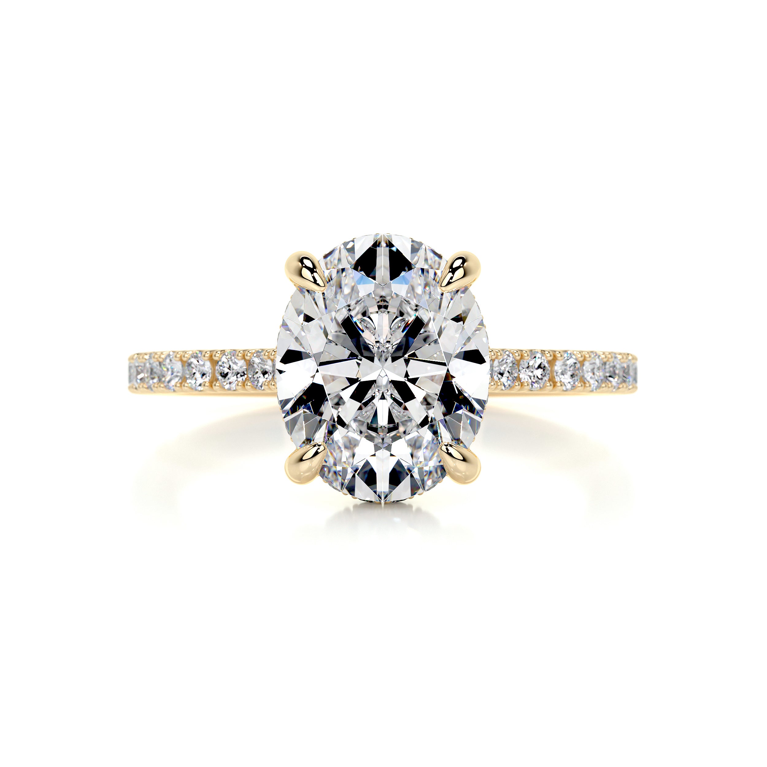 Dionne Moissanite & Diamond Ring -18K Yellow Gold