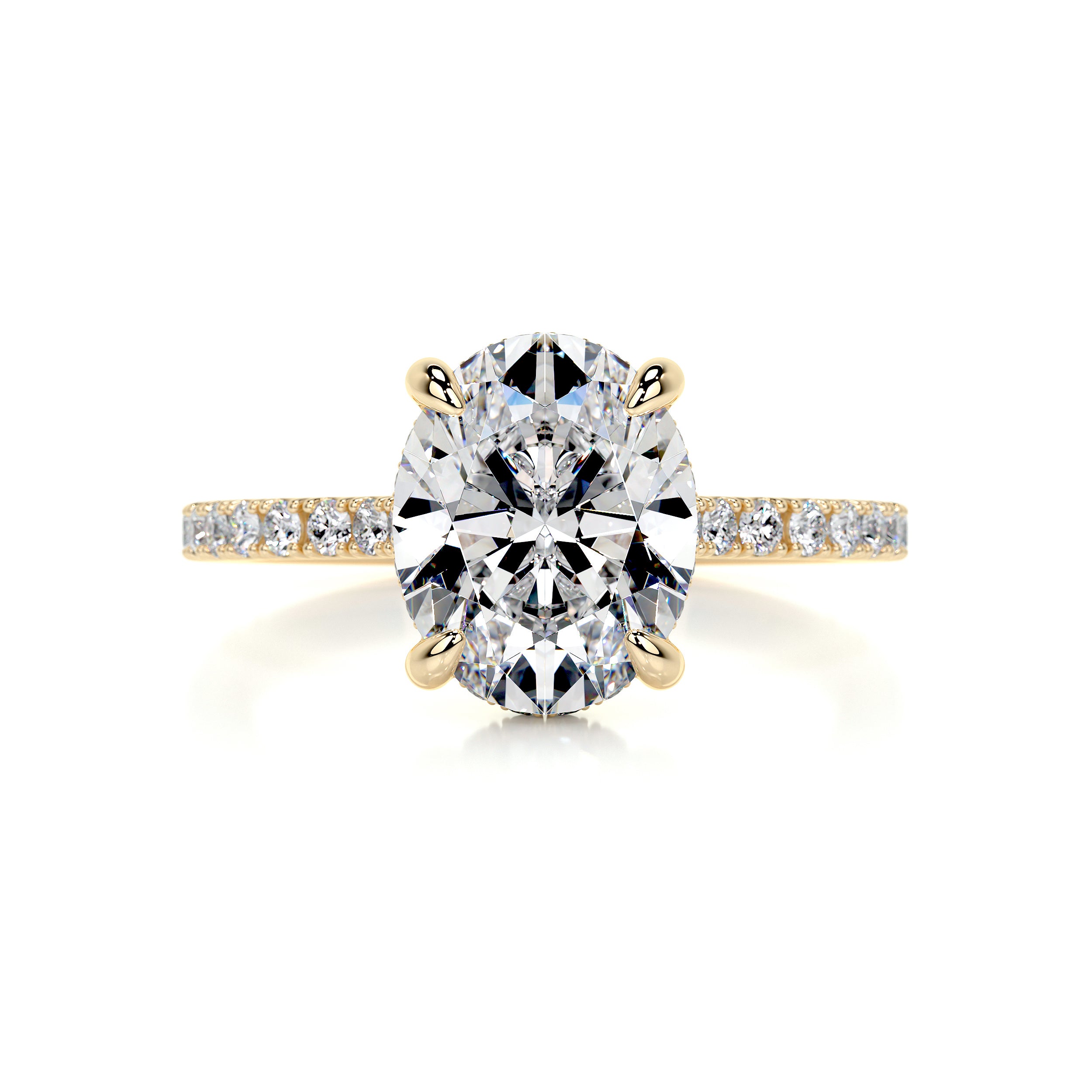 Dionne Moissanite & Diamonds Ring -18K Yellow Gold