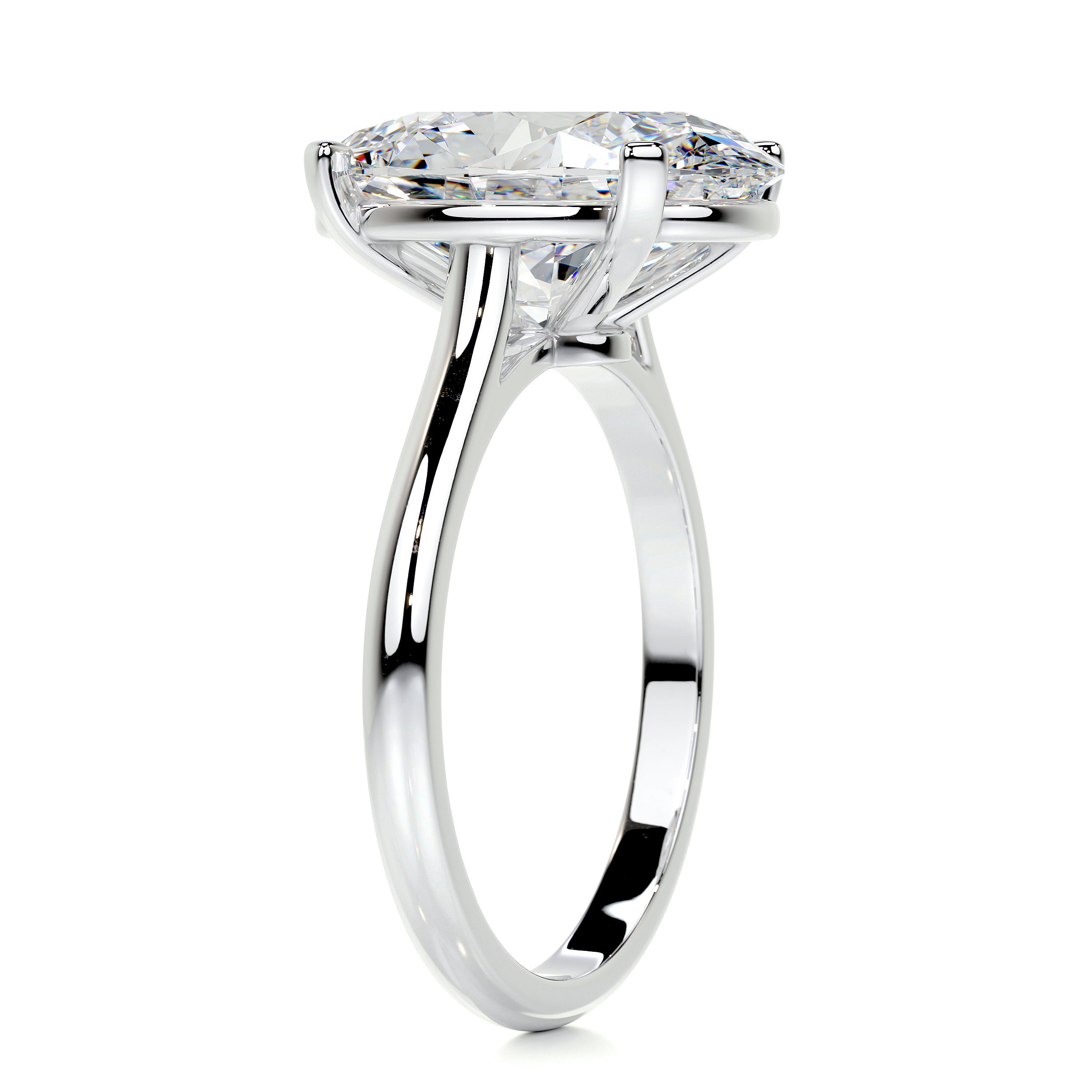 Ozi Moissanite Ring -Platinum