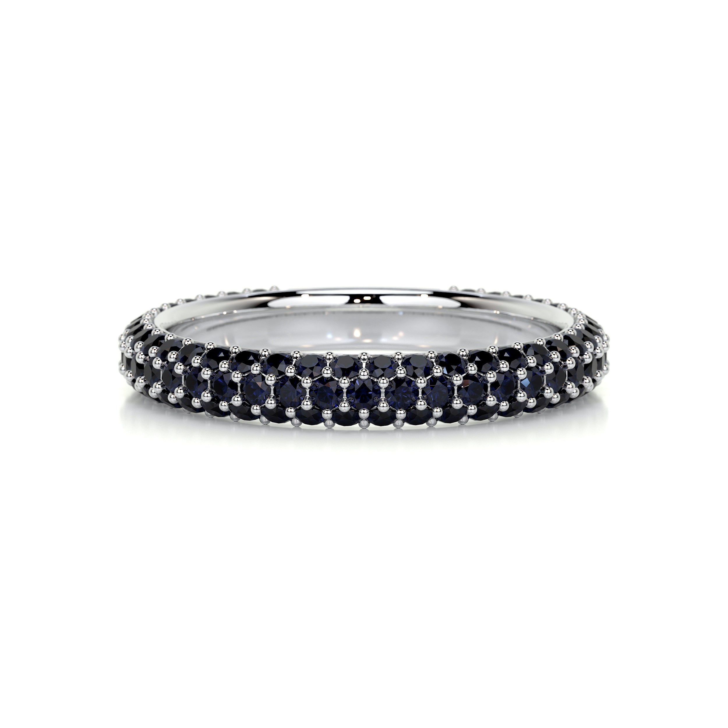 Emma Blue Gemstone Wedding Ring (1.25 Carat) -14K White Gold