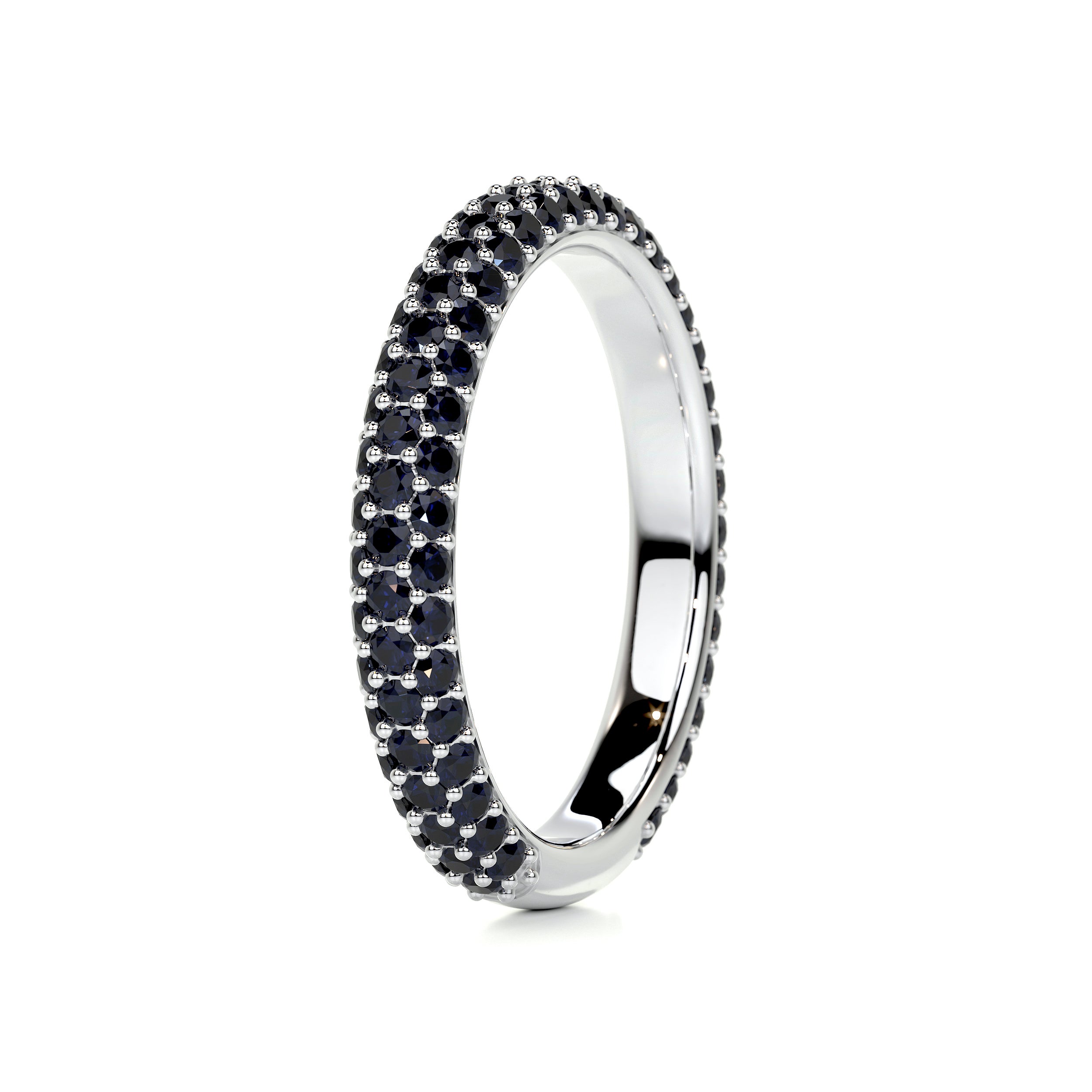 Emma Blue Gemstone Wedding Ring (1.25 Carat) -14K White Gold