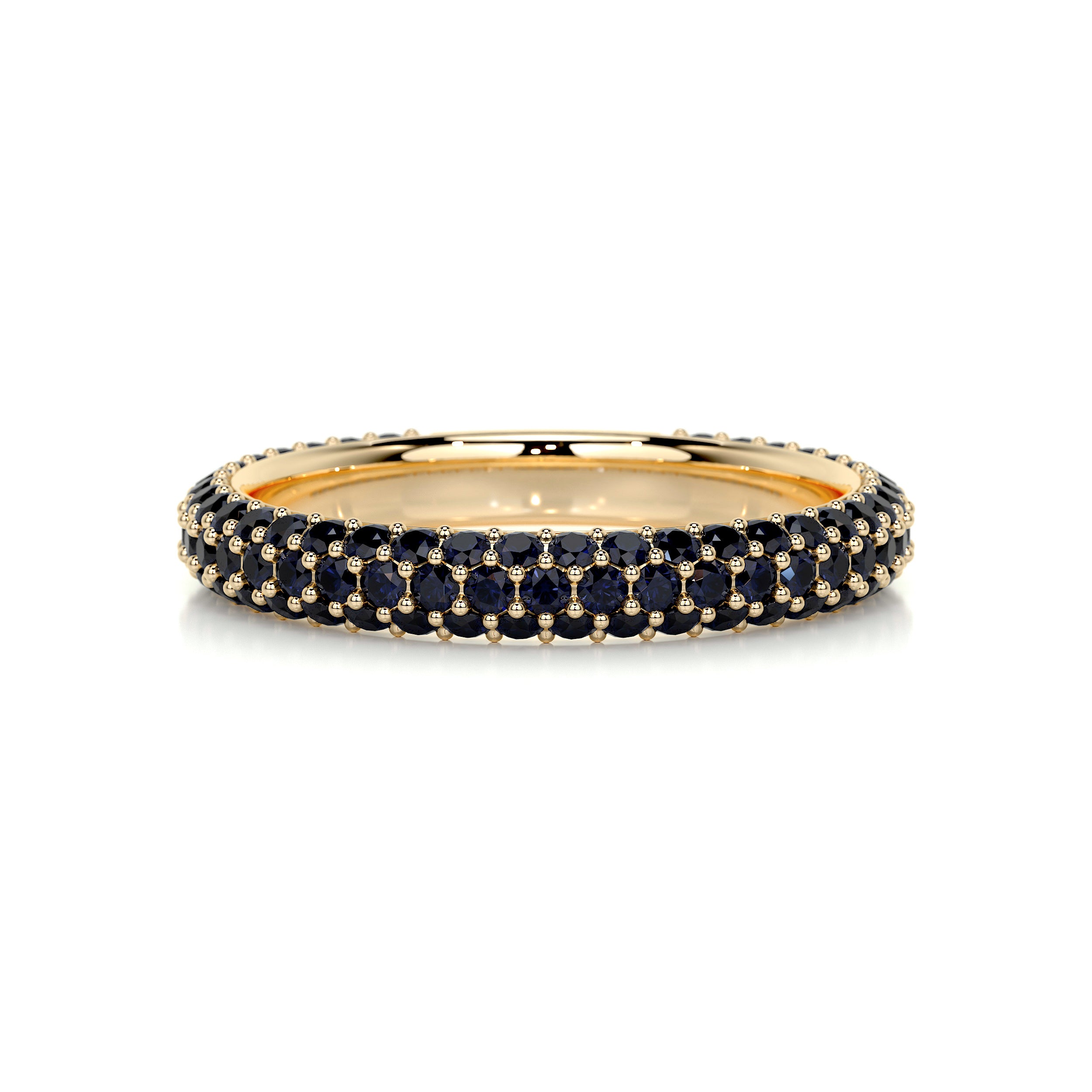 Emma Blue Gemstone Wedding Ring (1.25 Carat) -18K Yellow Gold