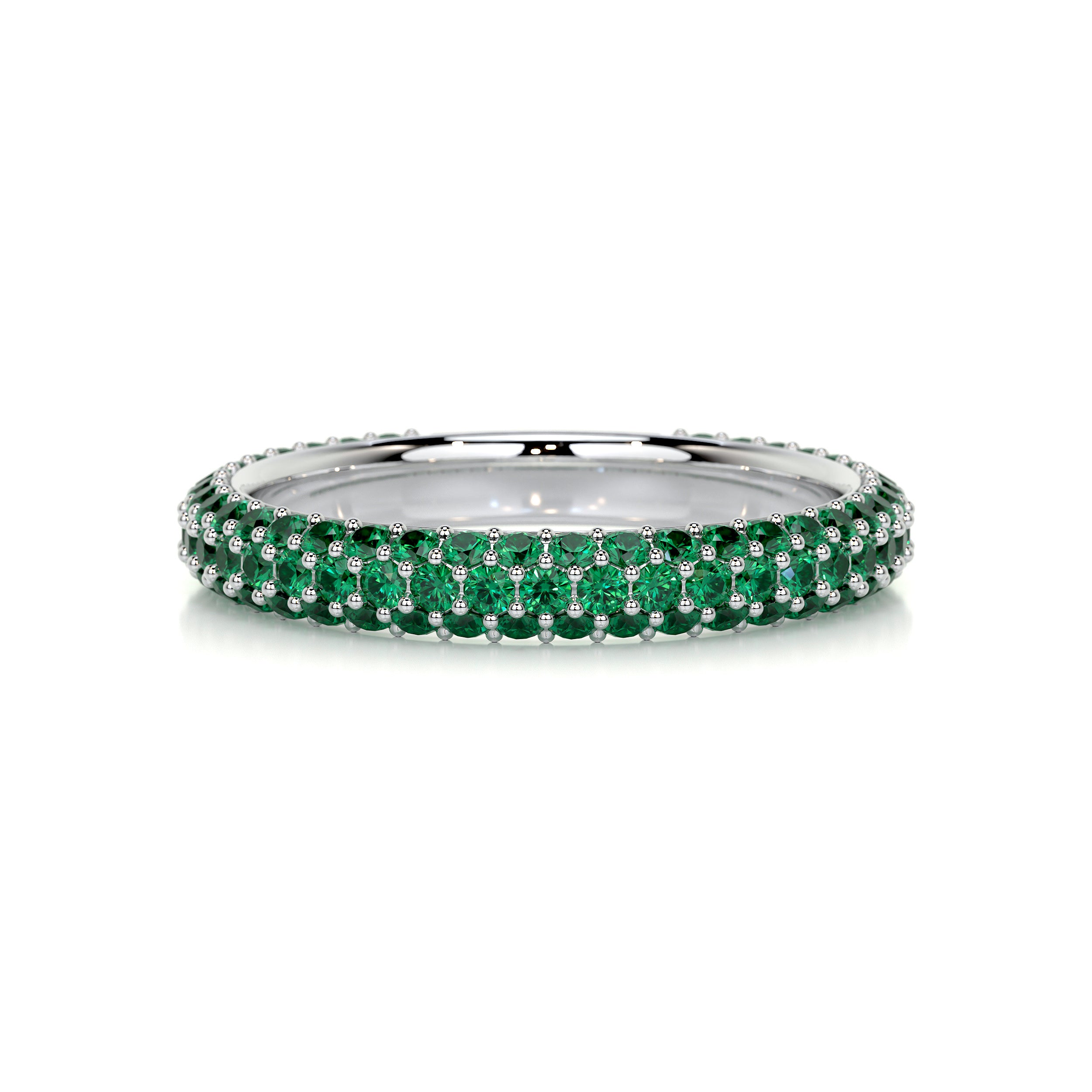 Emma Green Gemstone Wedding Ring (1.25 Carat) - Platinum