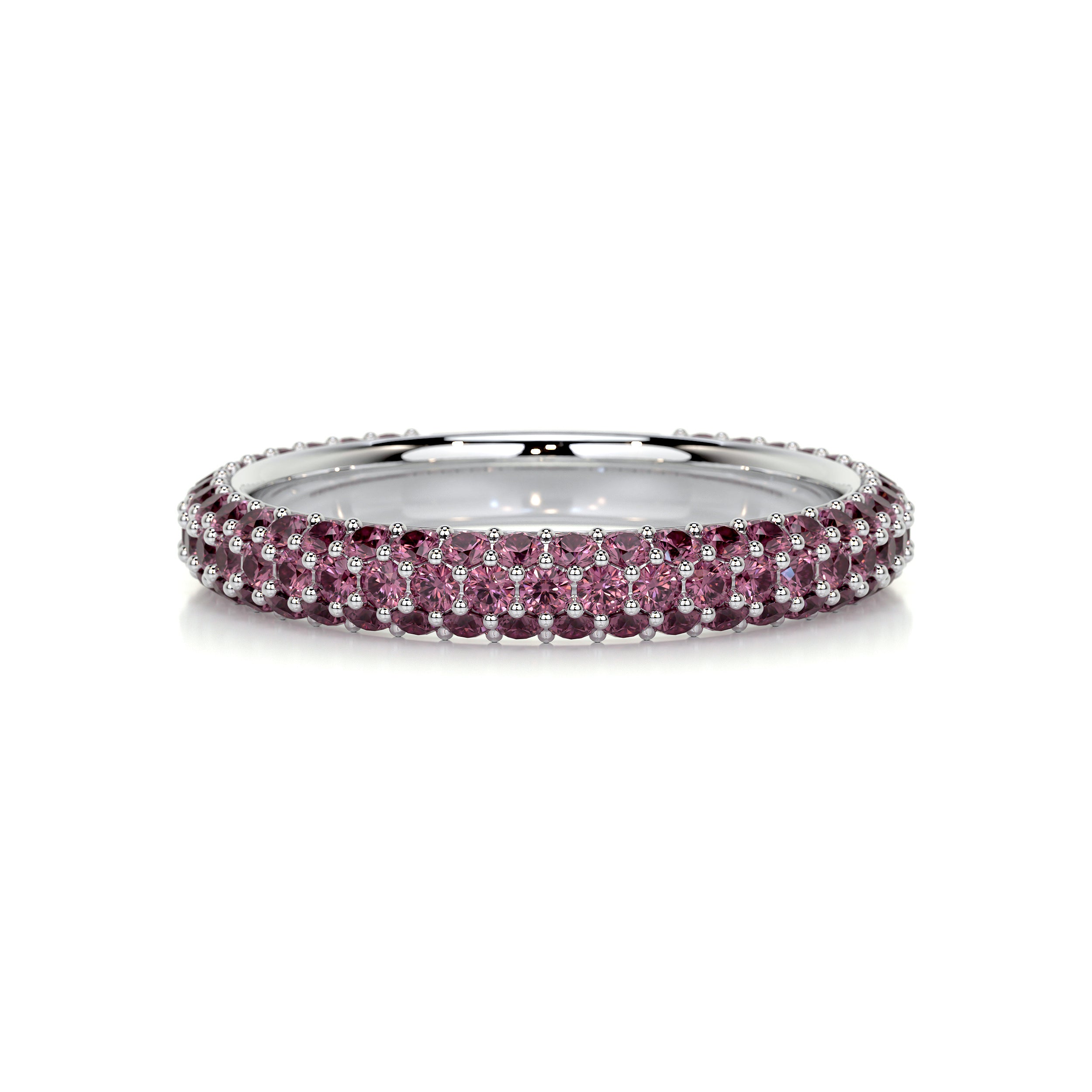 Emma Pink Gemstone Wedding Ring   (1.25 Carat) - 14K White Gold