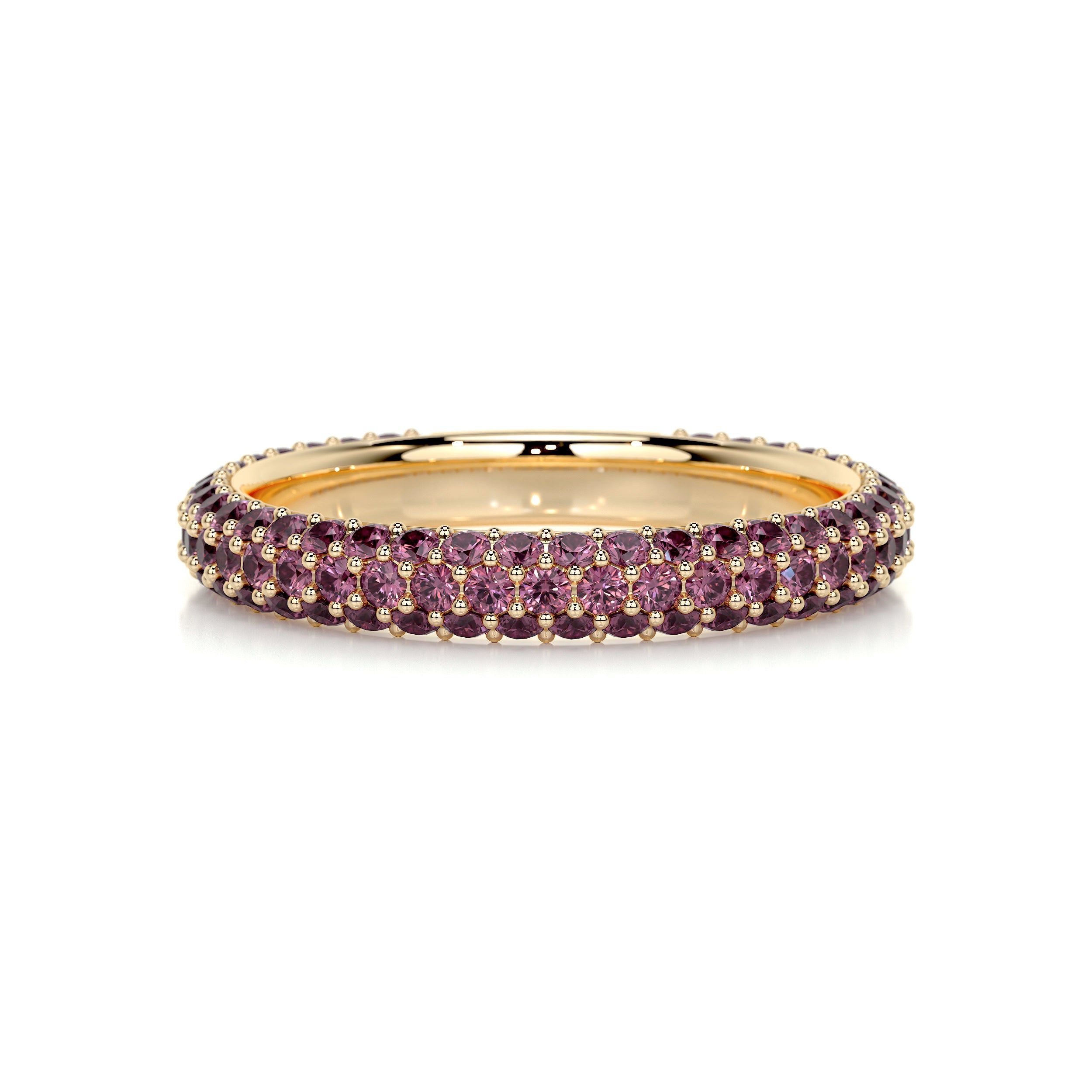 Emma Pink Gemstone Wedding Ring (1.25 Carat) - 18K Yellow Gold