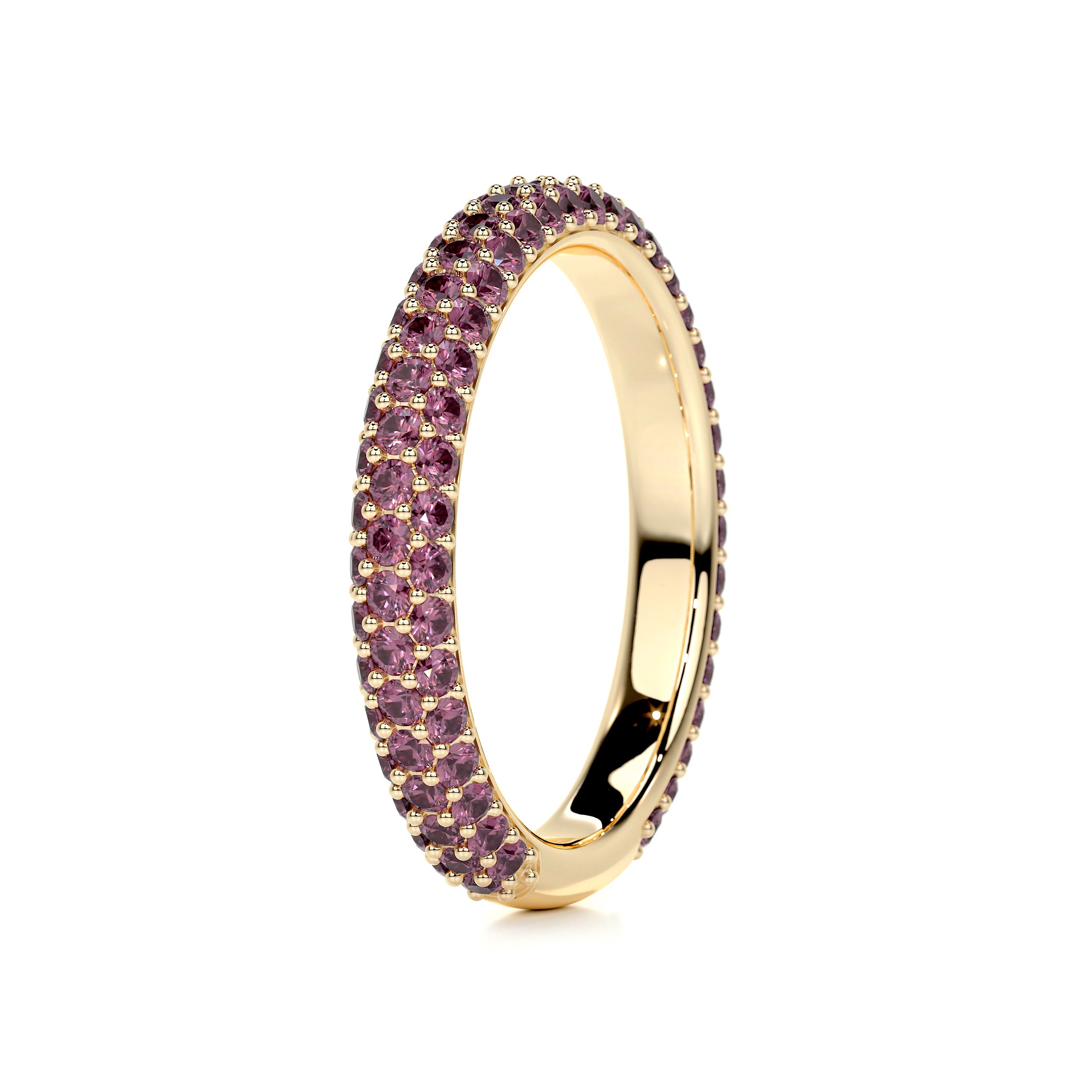 Emma Pink Gemstone Wedding Ring (1.25 Carat) - 18K Yellow Gold