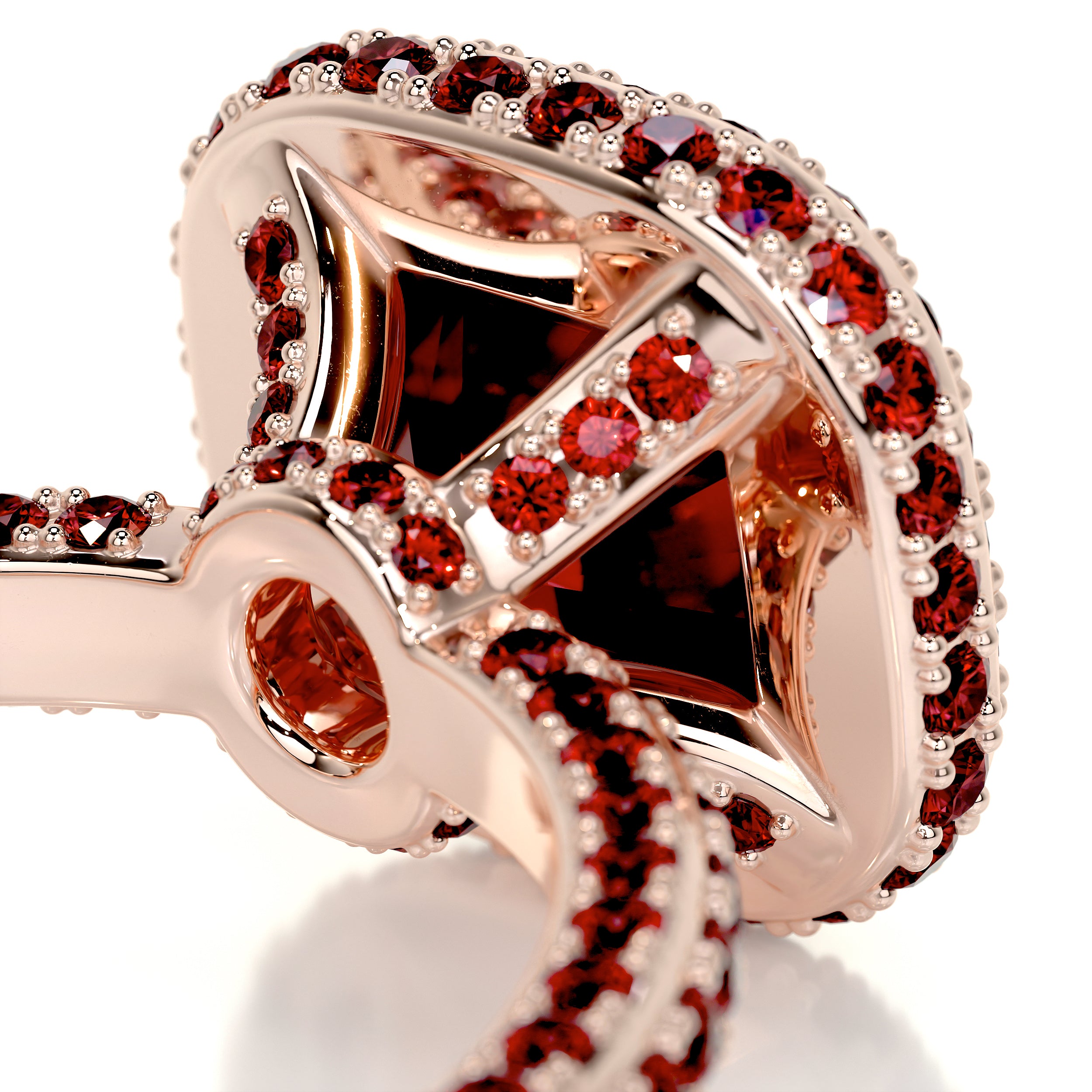 Kim Gemstone Ring (4 Carat) -14K Rose Gold