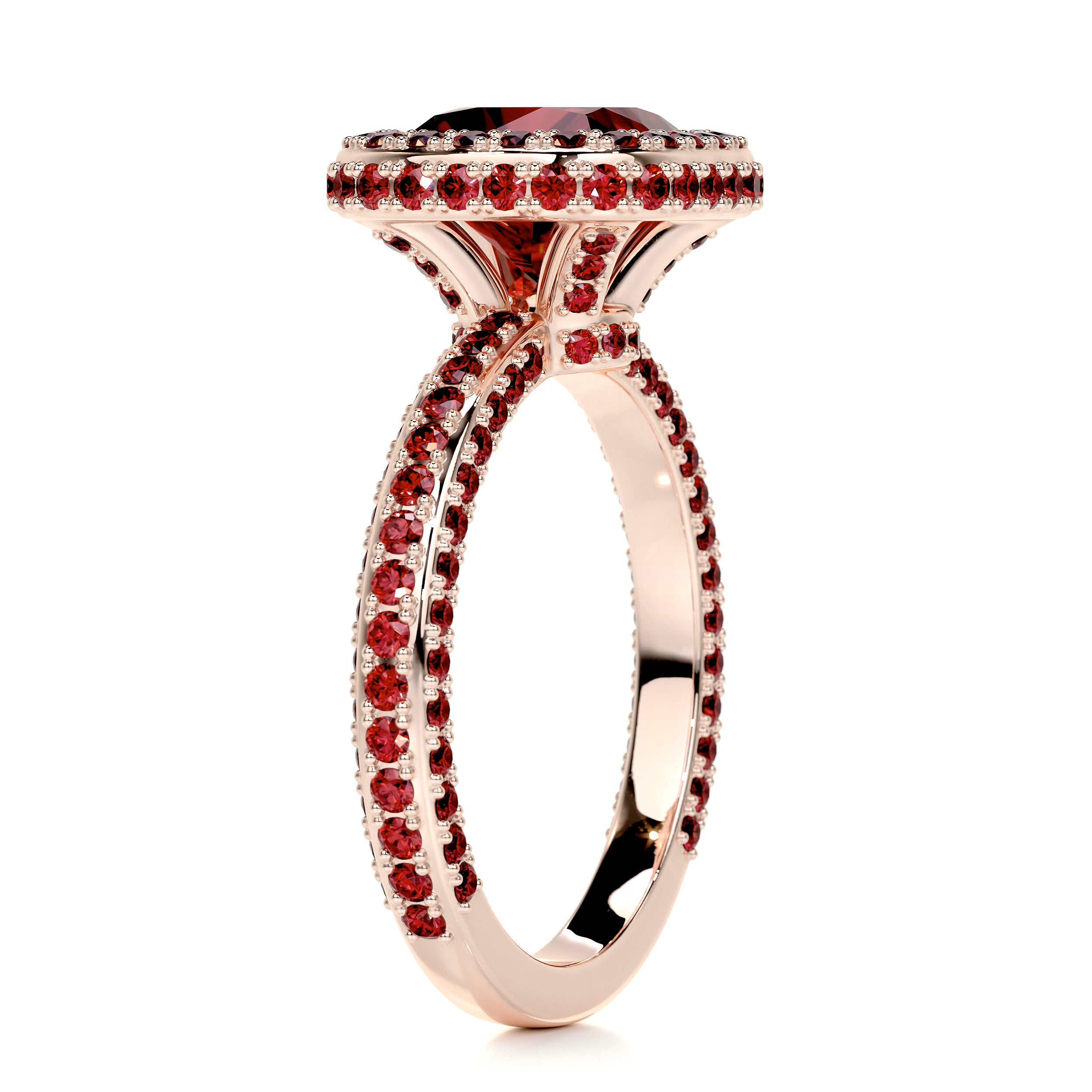Kim Gemstone Ring (4 Carat) -14K Rose Gold