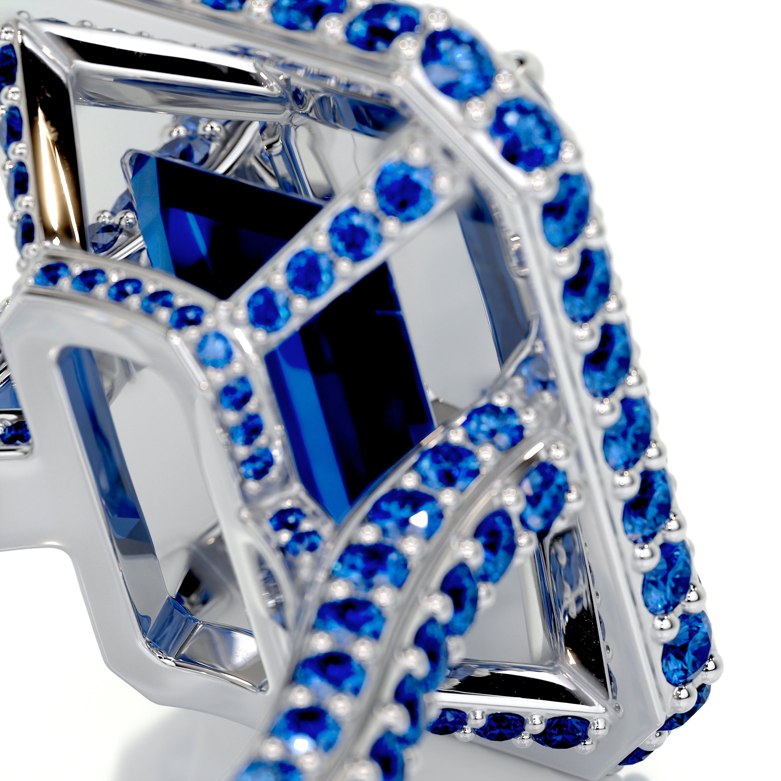 Mackenzie Gemstone Ring (12 Carat) -18K White Gold