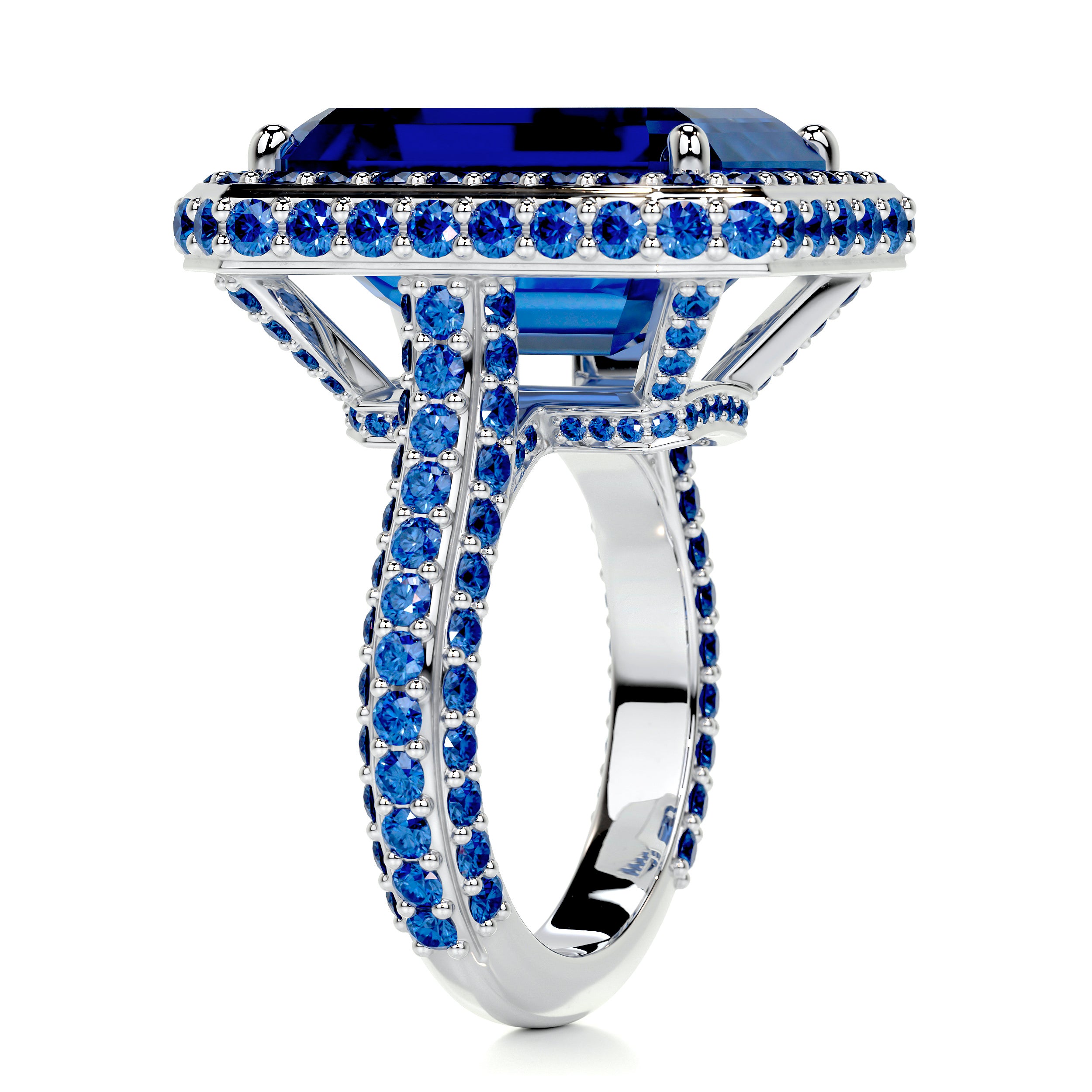 Mackenzie Gemstone Ring (12 Carat) -18K White Gold