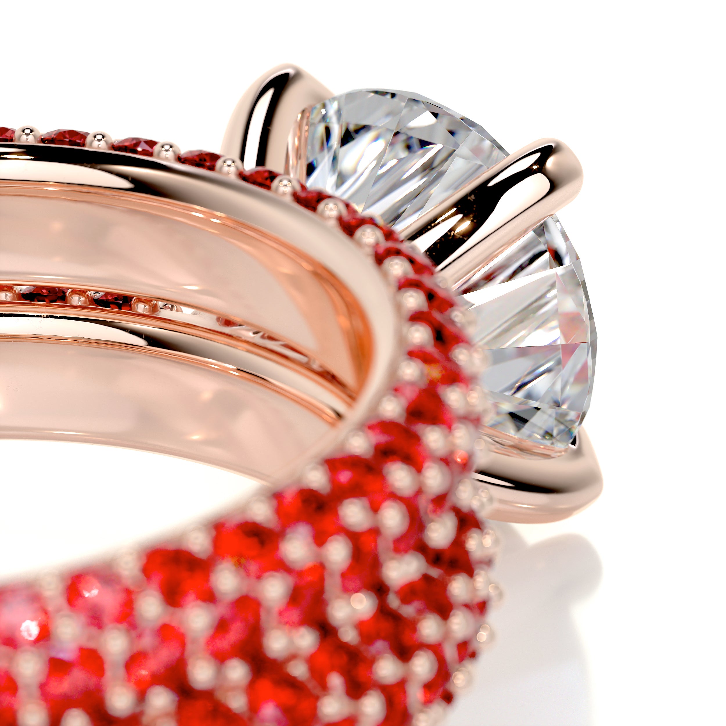 Charlotte Diamond & Gemstones Bridal Set (3.5 Carat) -14K Rose Gold
