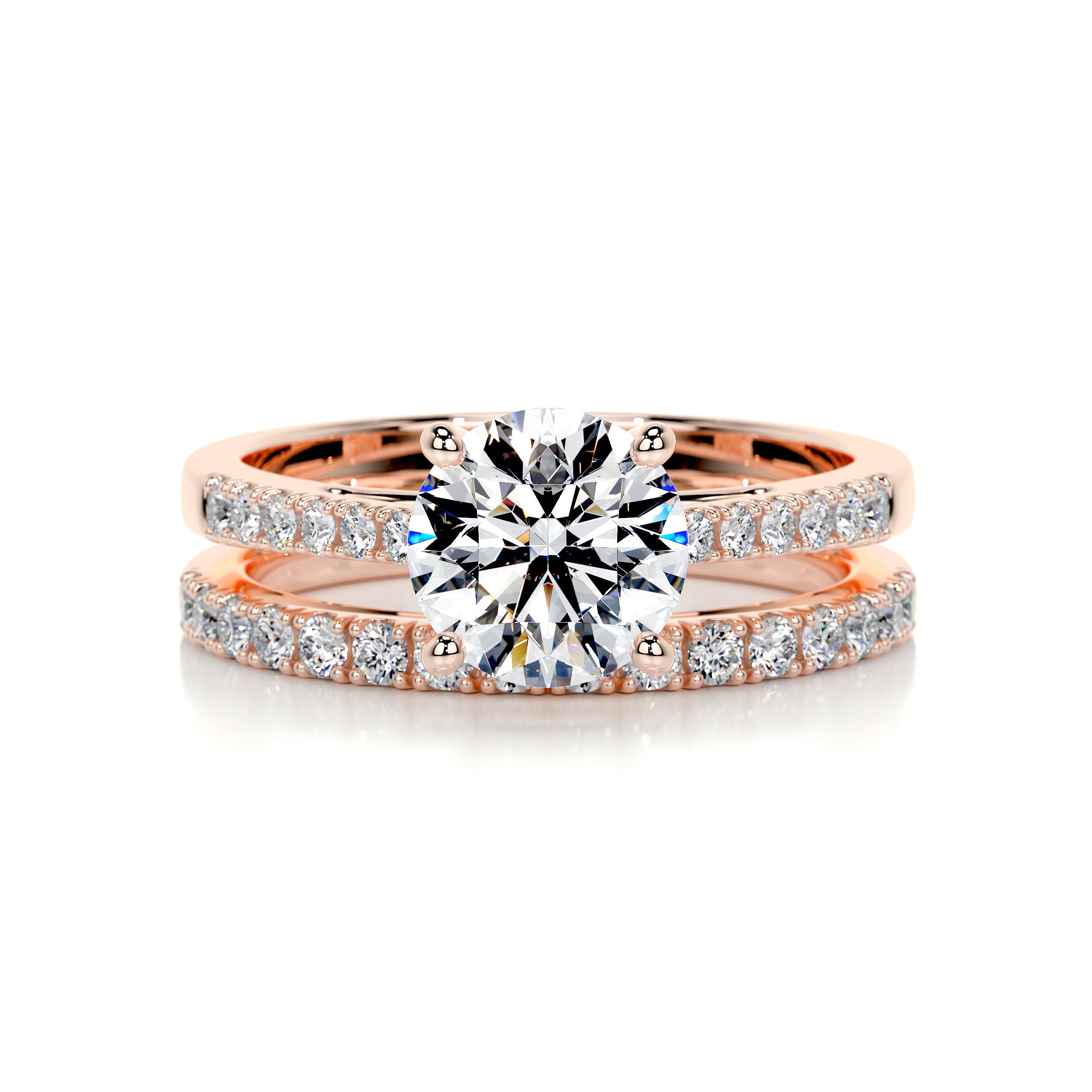 Anna Diamond Bridal Set -14K Rose Gold