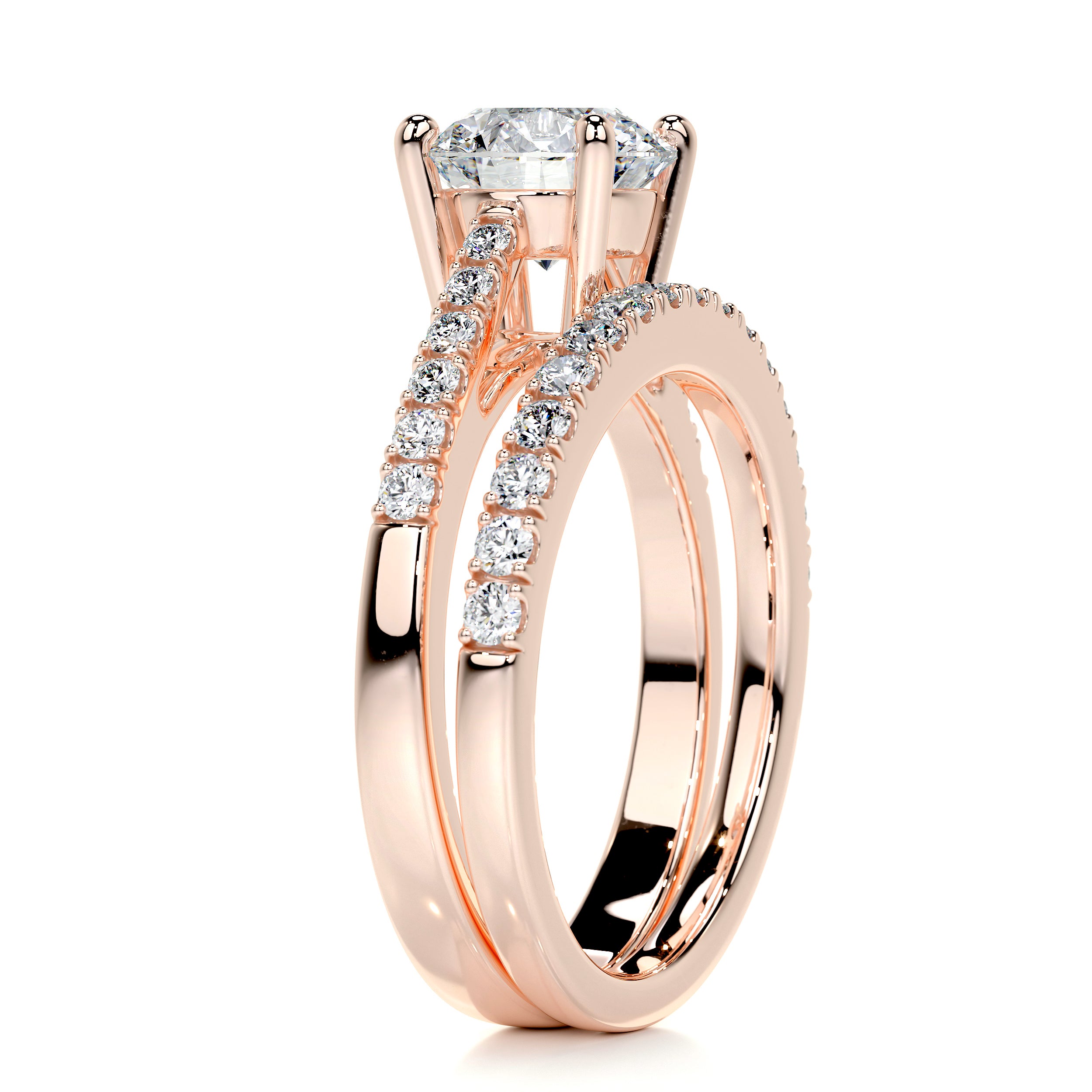 Anna Diamond Bridal Set -14K Rose Gold